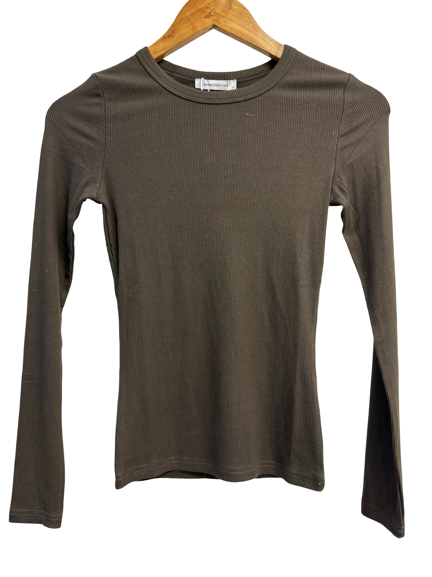 Bayse Essentials Brown Top XS NWT