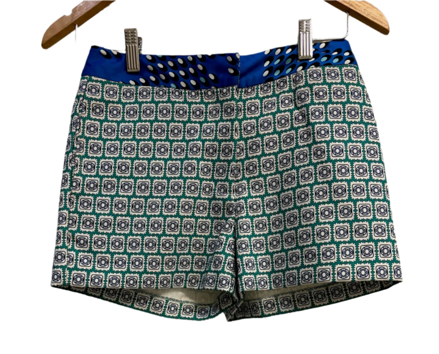 Blue/Green Patterned Shorts S