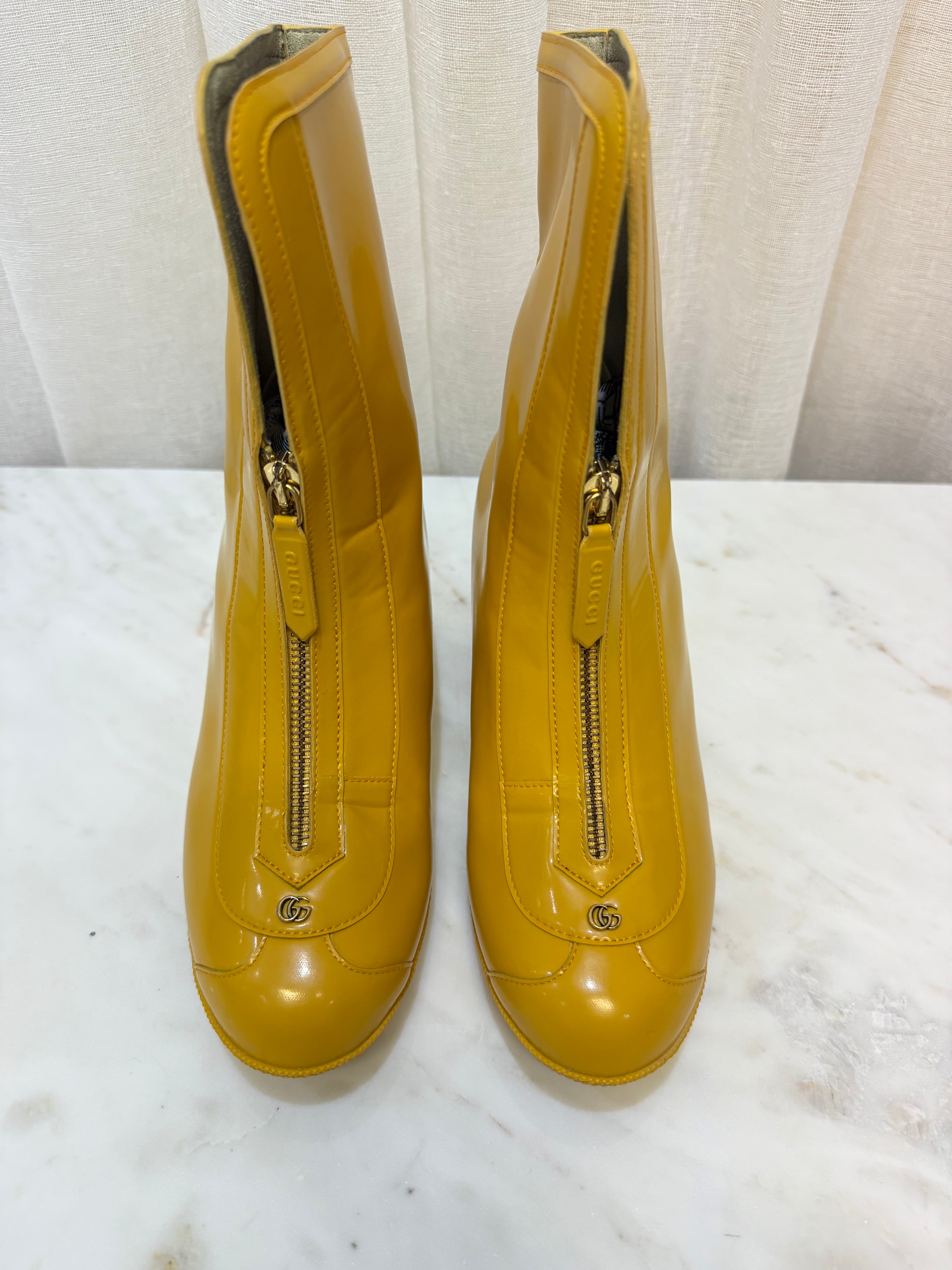 Gucci Yellow Boots 38