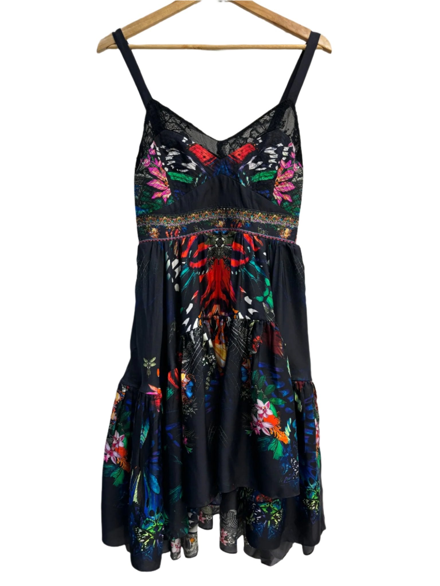 Camilla Black Floral Dress S