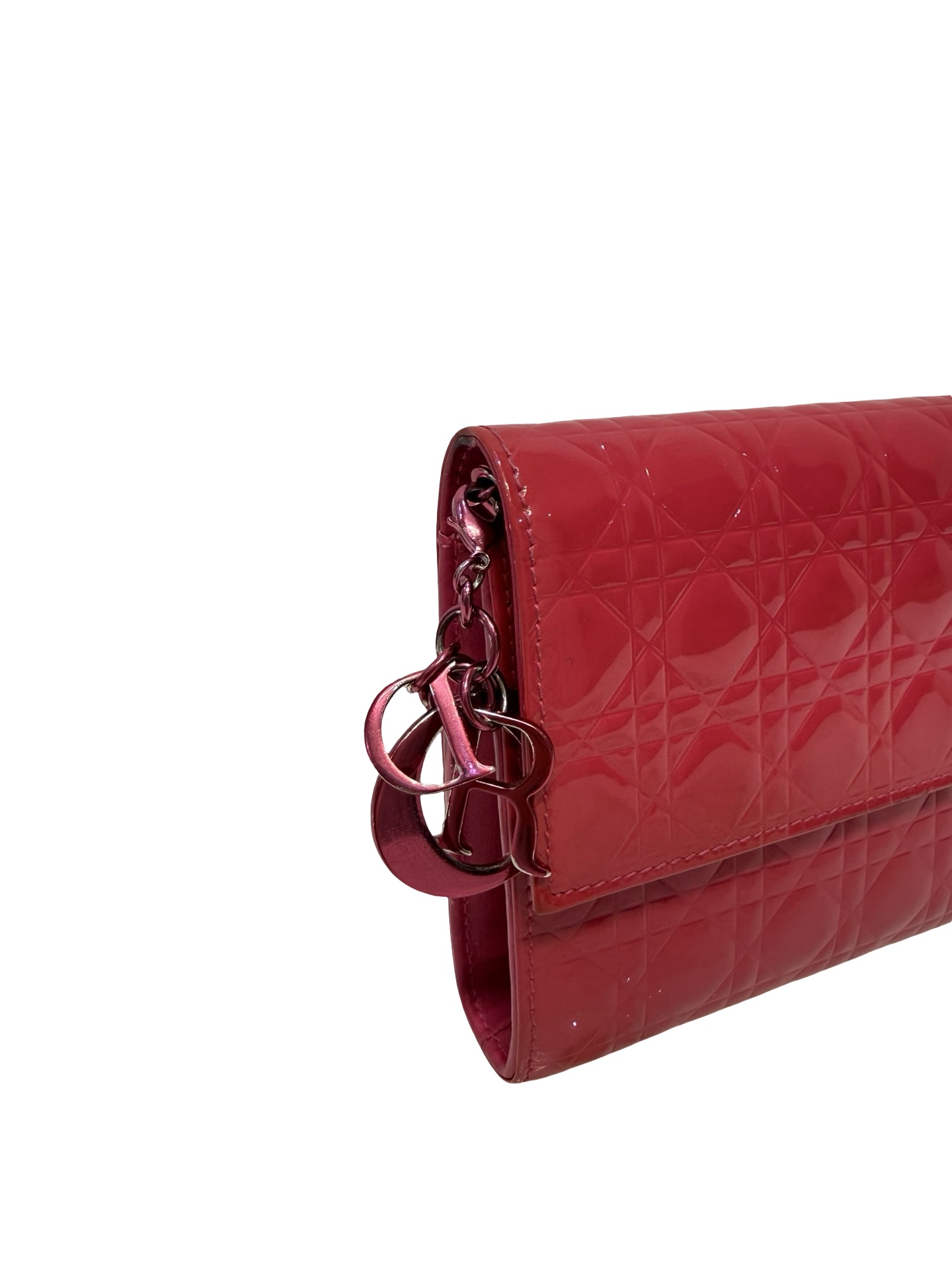 Dior Pink Wallet On Chain W/receipt