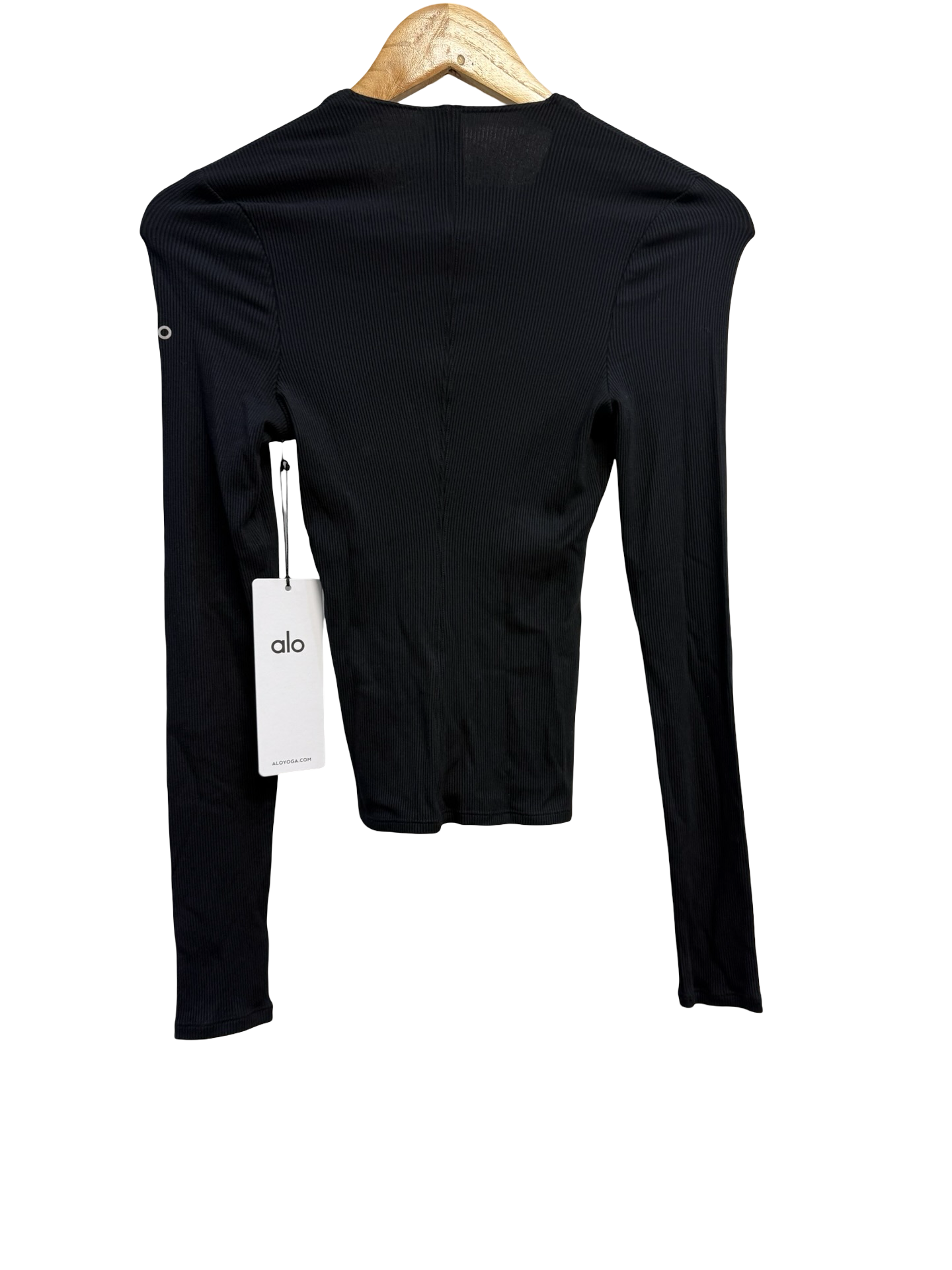 Alo Black Long Sleeve Top XXS