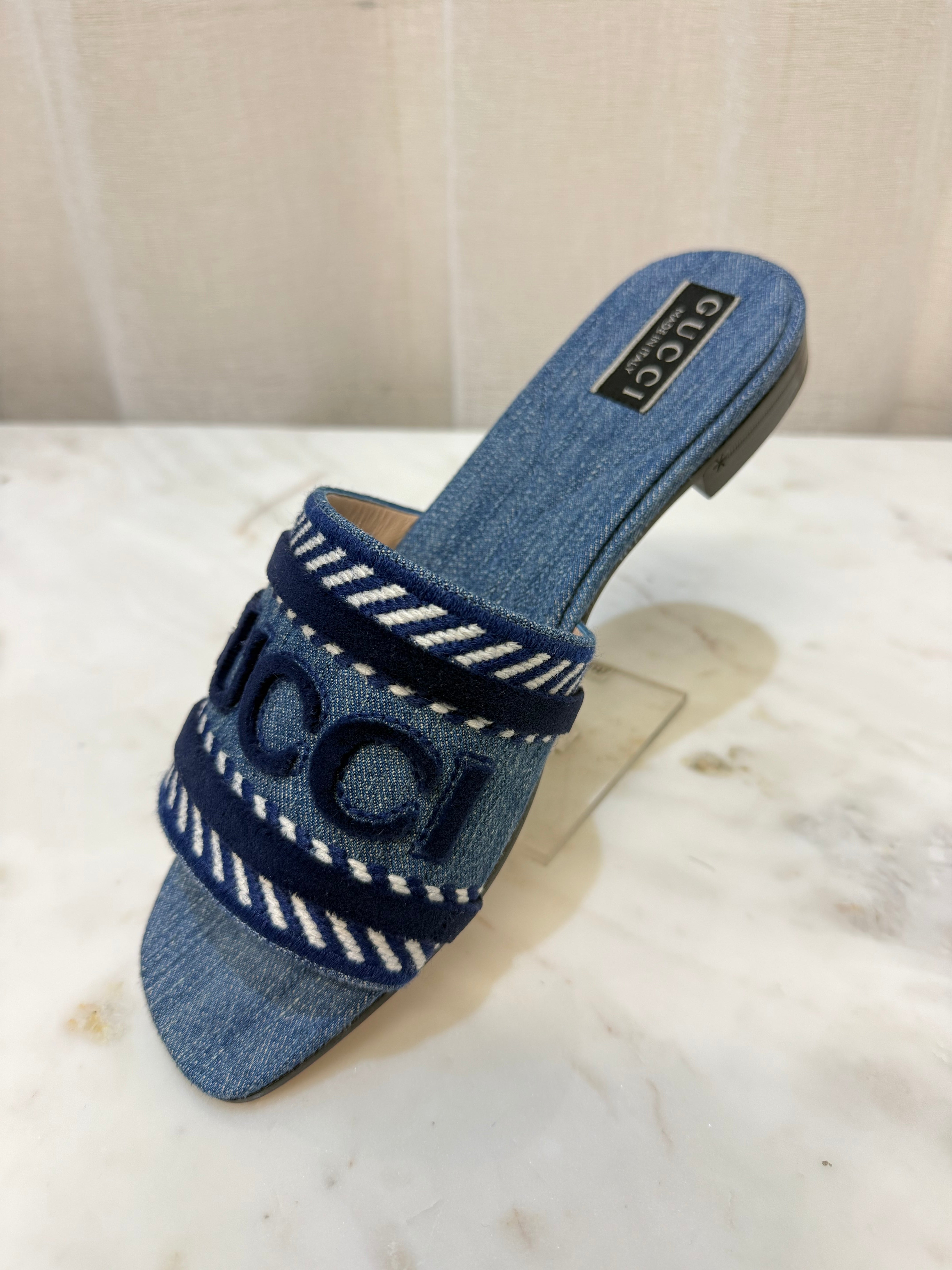 Gucci Denim Flats 39 WB