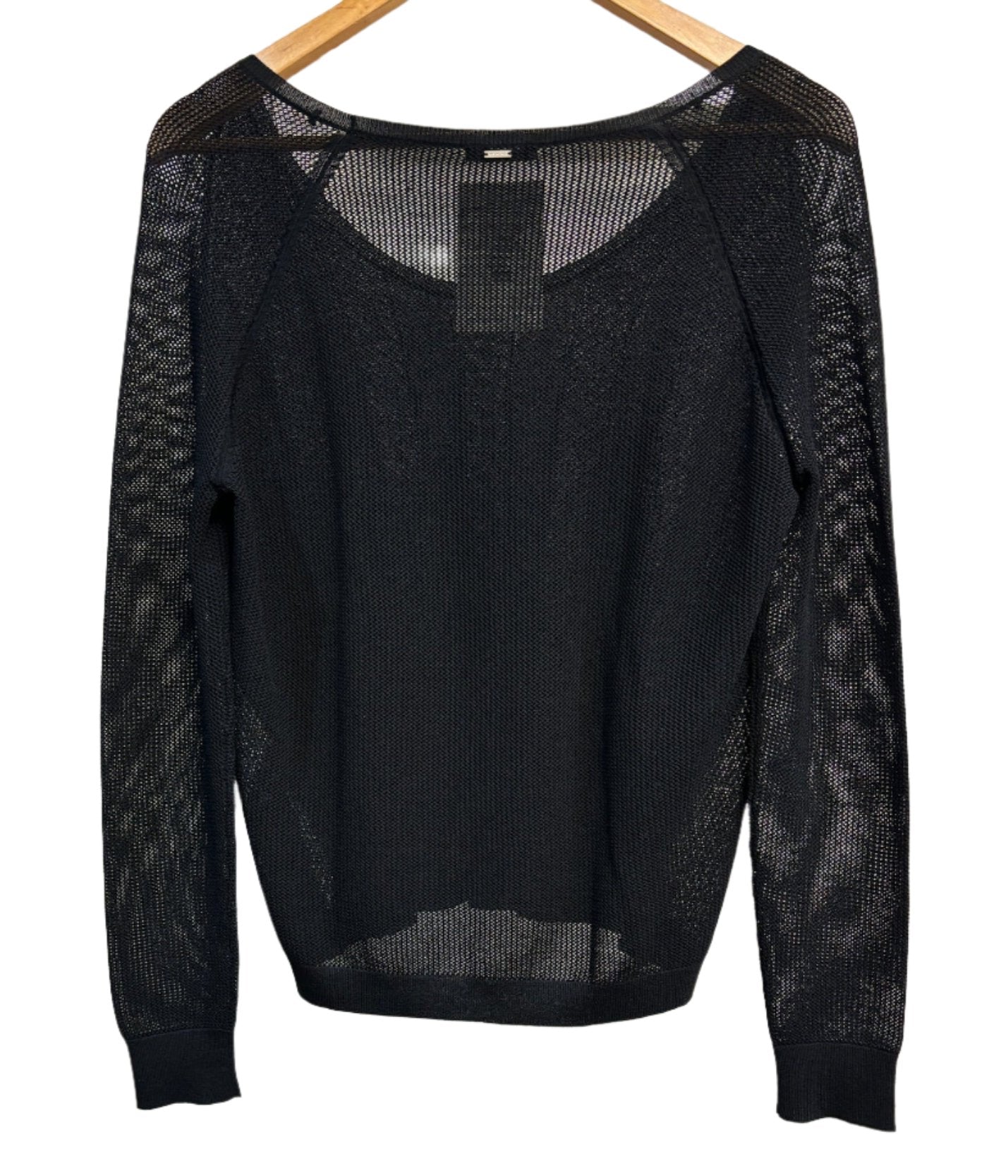 IKKS Black Mesh Back Black Top S