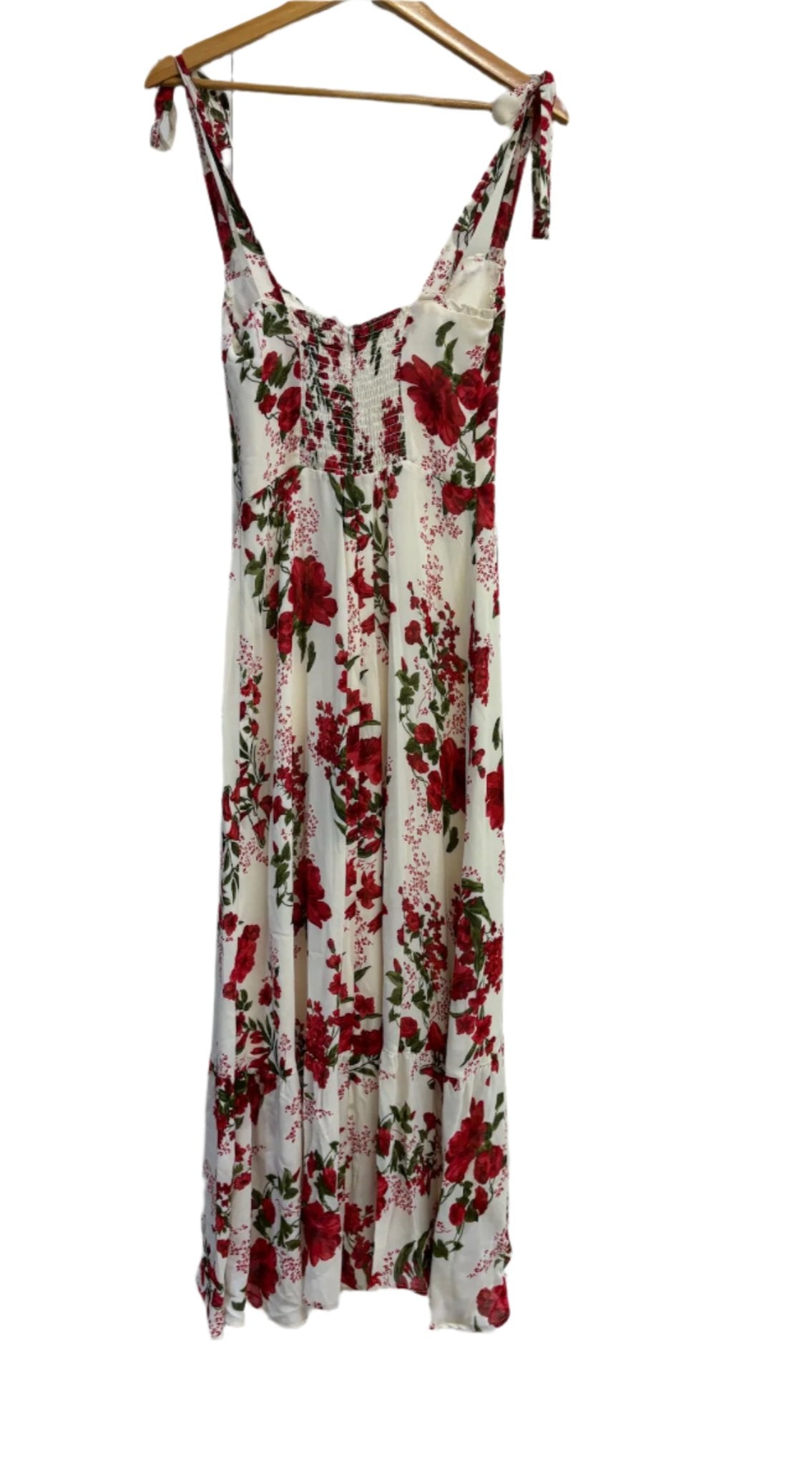 Reformation White/Red Floral Dress 6