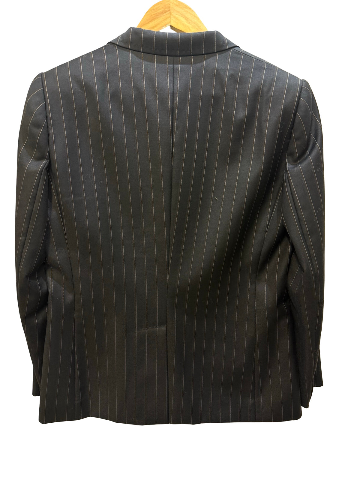 Dolce & Gabbana Black Pinstripe Wool Blazer 46