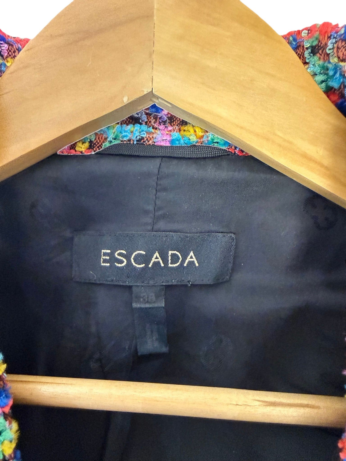 Escada Multicolour Tweed Blazer 38