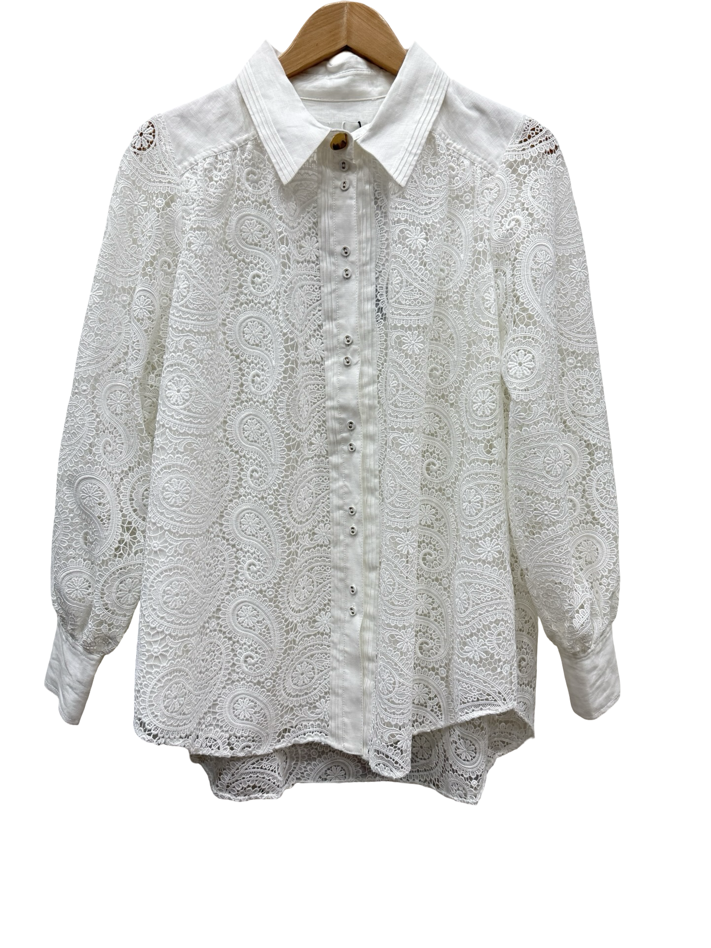 Aje White Lace Top NWT 12