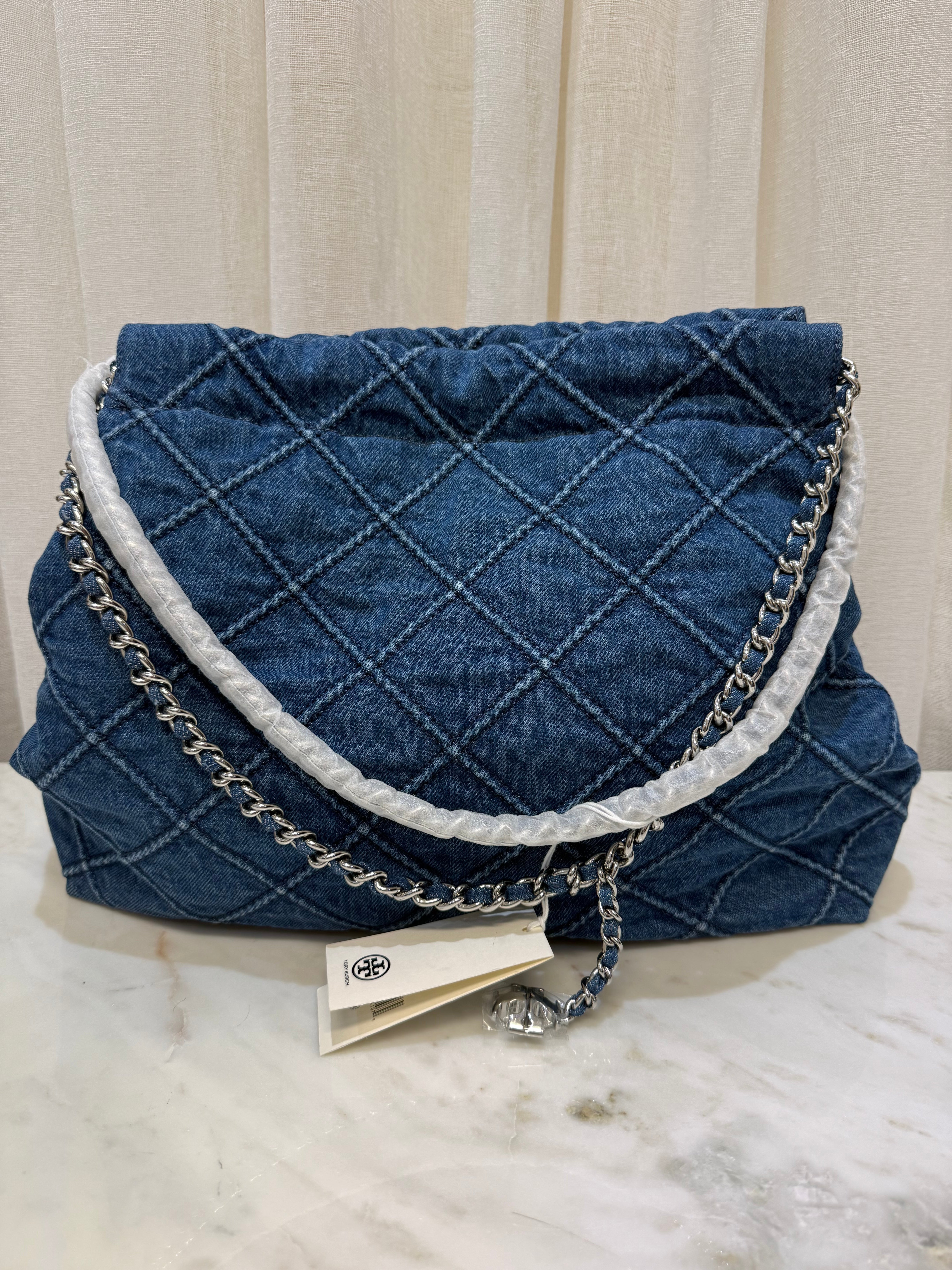 Tory Burch Fleming Denim Tote