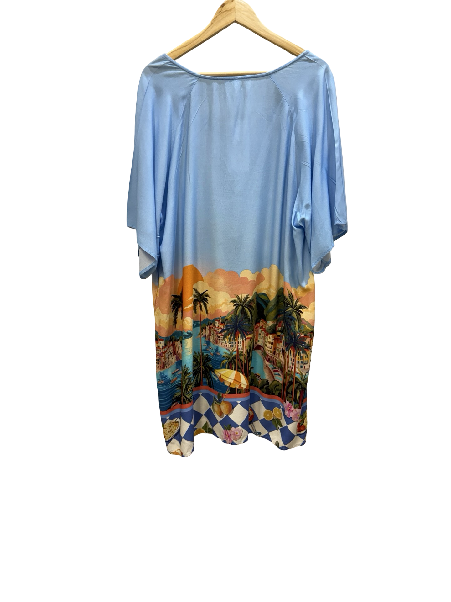 Label of Love Blue with Print Dress L