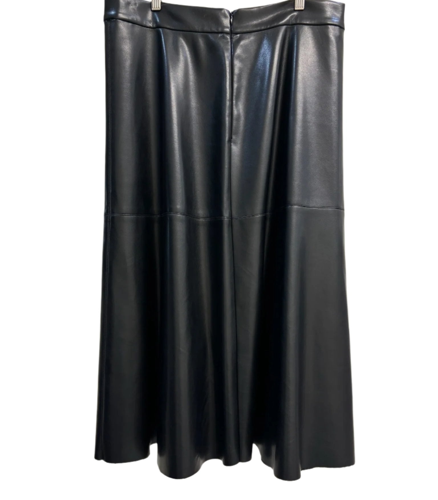 Carla Zampatti Black Leather Skirt 14