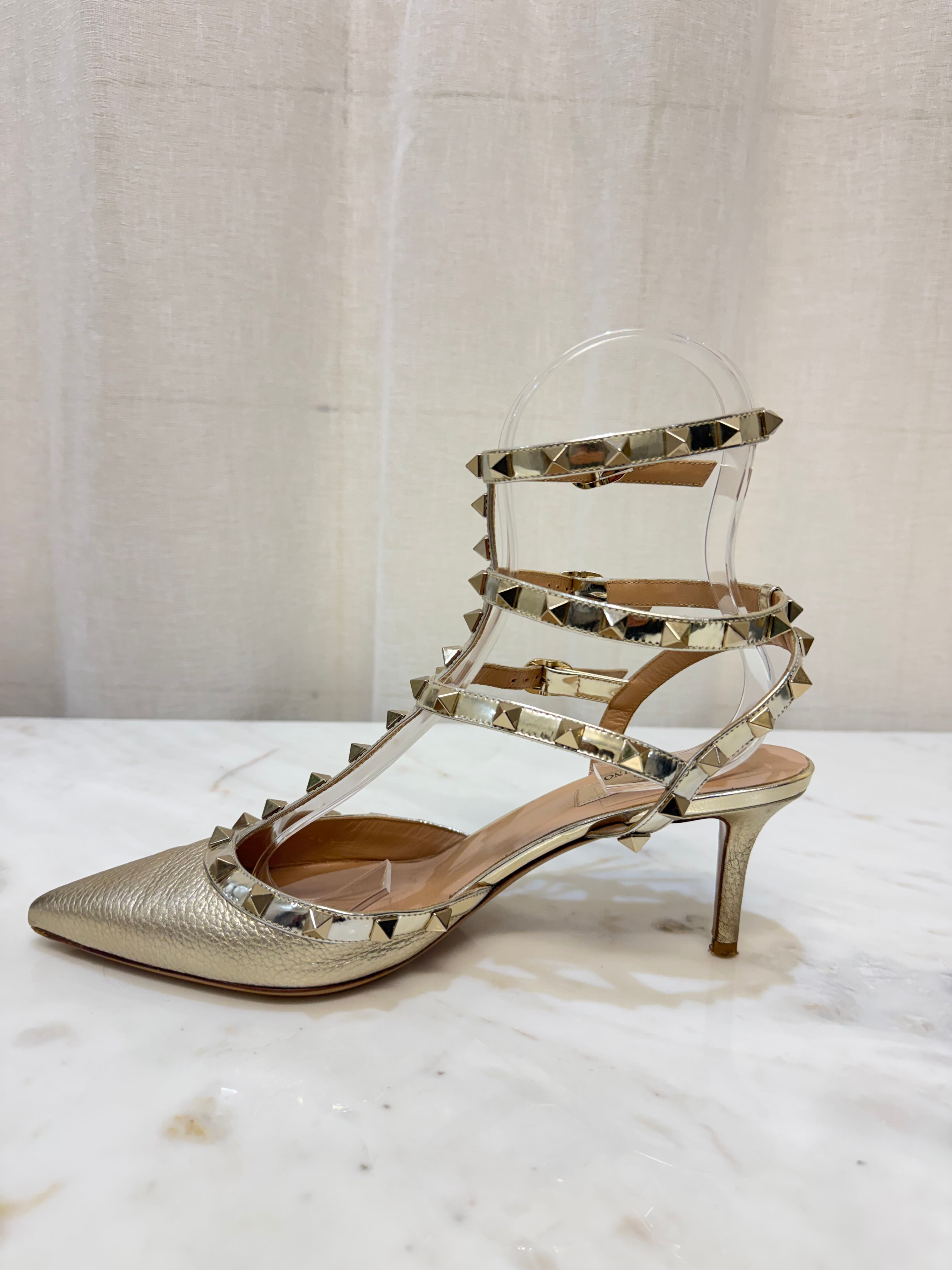 Valentino Gold Heels 39.5