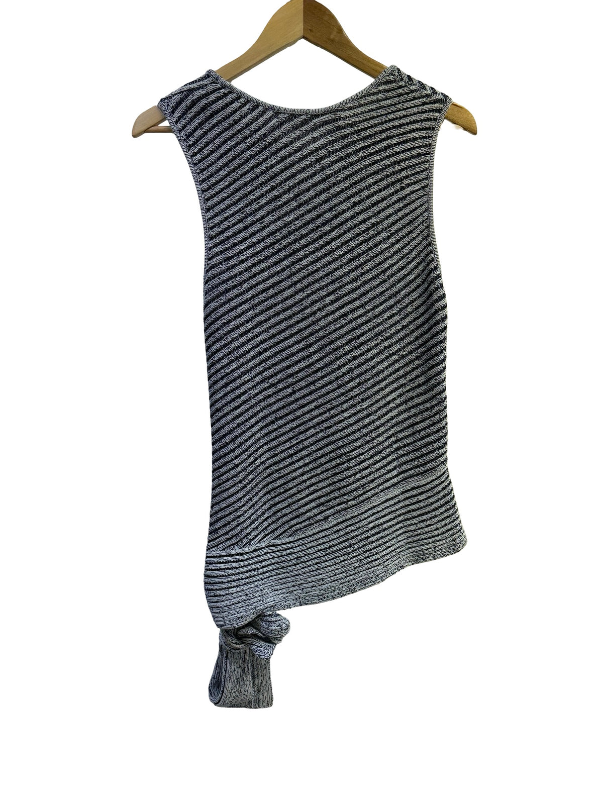 Dion Lee Navy & White Striped Knit Top M