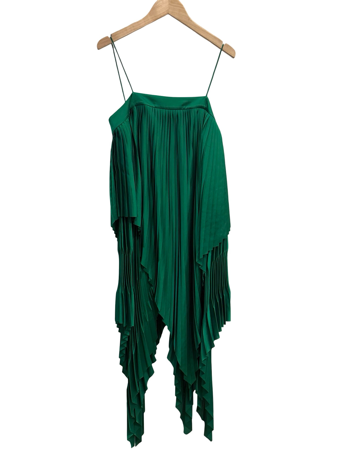 Acler Green Pleated Midi Dress 10 BNWT