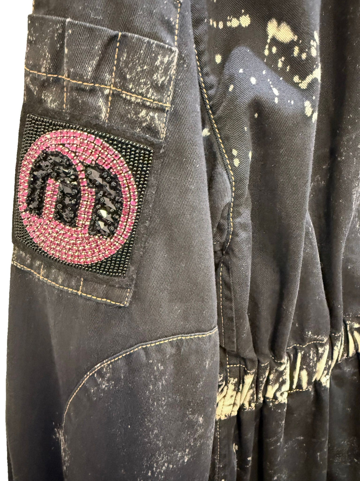 Miu Miu Black Bleached Field Jacket O/S