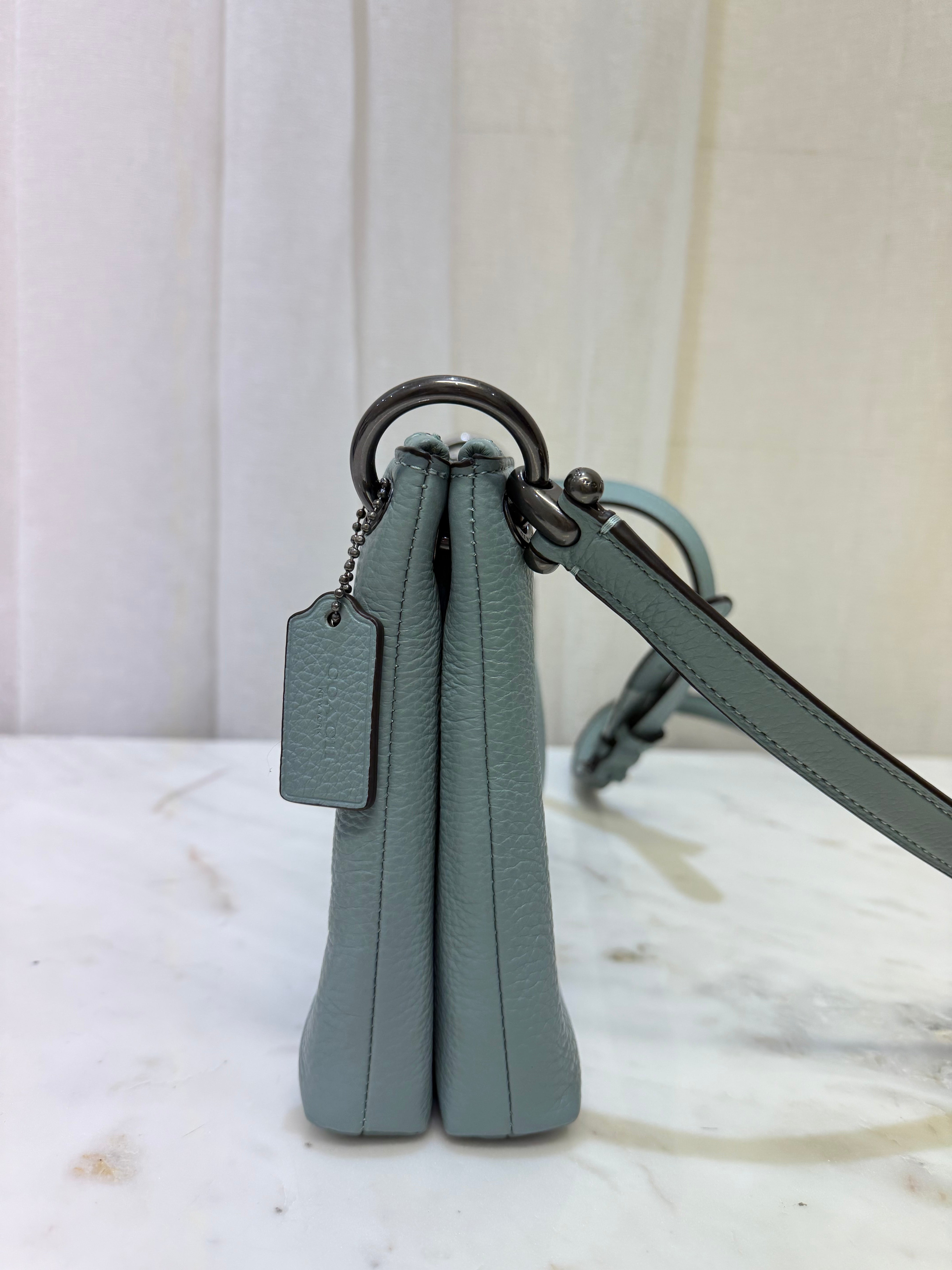 Coach Blue Mia Double Zip Crossbody Bag