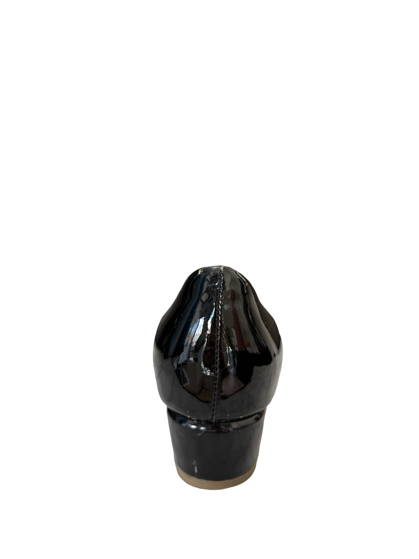 Ferragamo Blk Patent Pump 40 WDB
