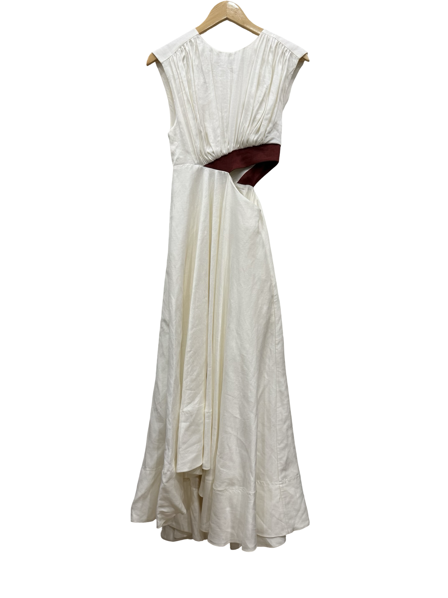 Aje White/Brown Dress 6