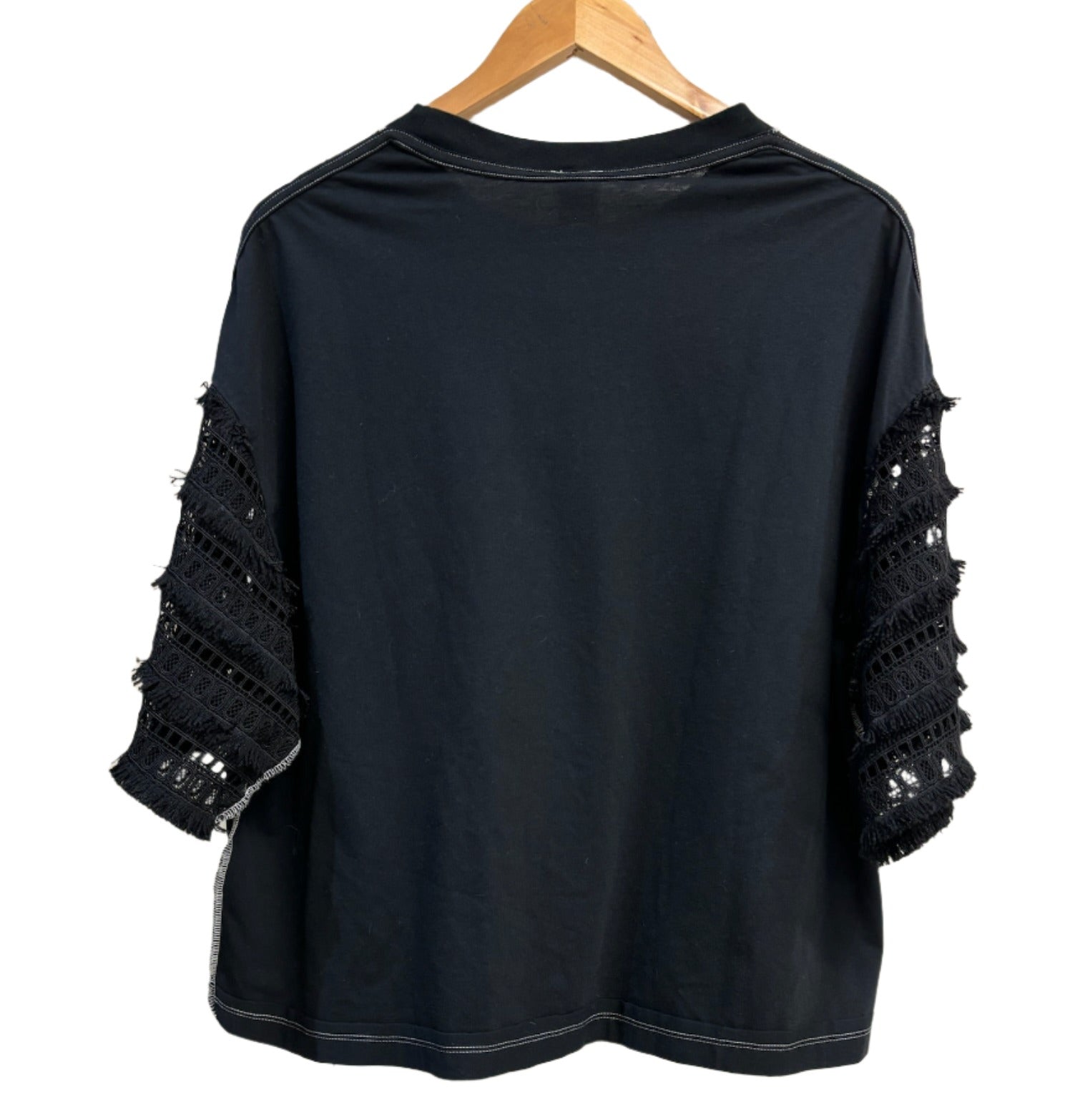 RNA Black Lace Top M NWT