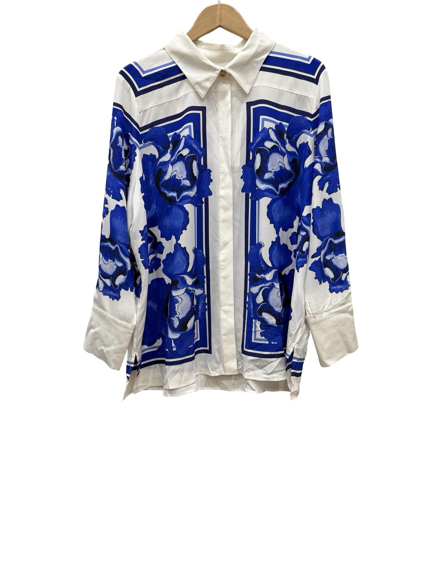 Aje Blue/White Flrl Shirt NWT 12
