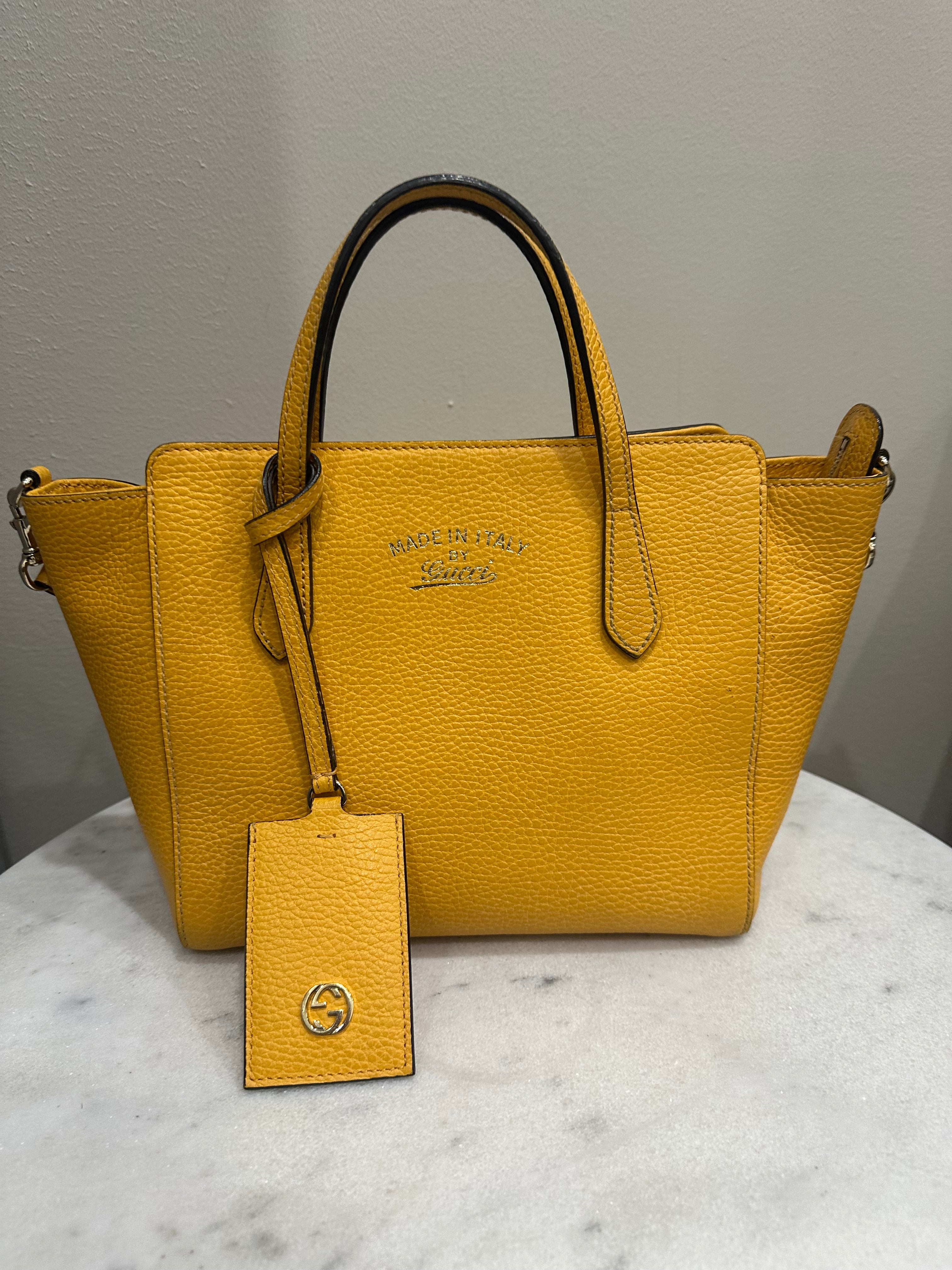 Gucci Yellow Leather Tote