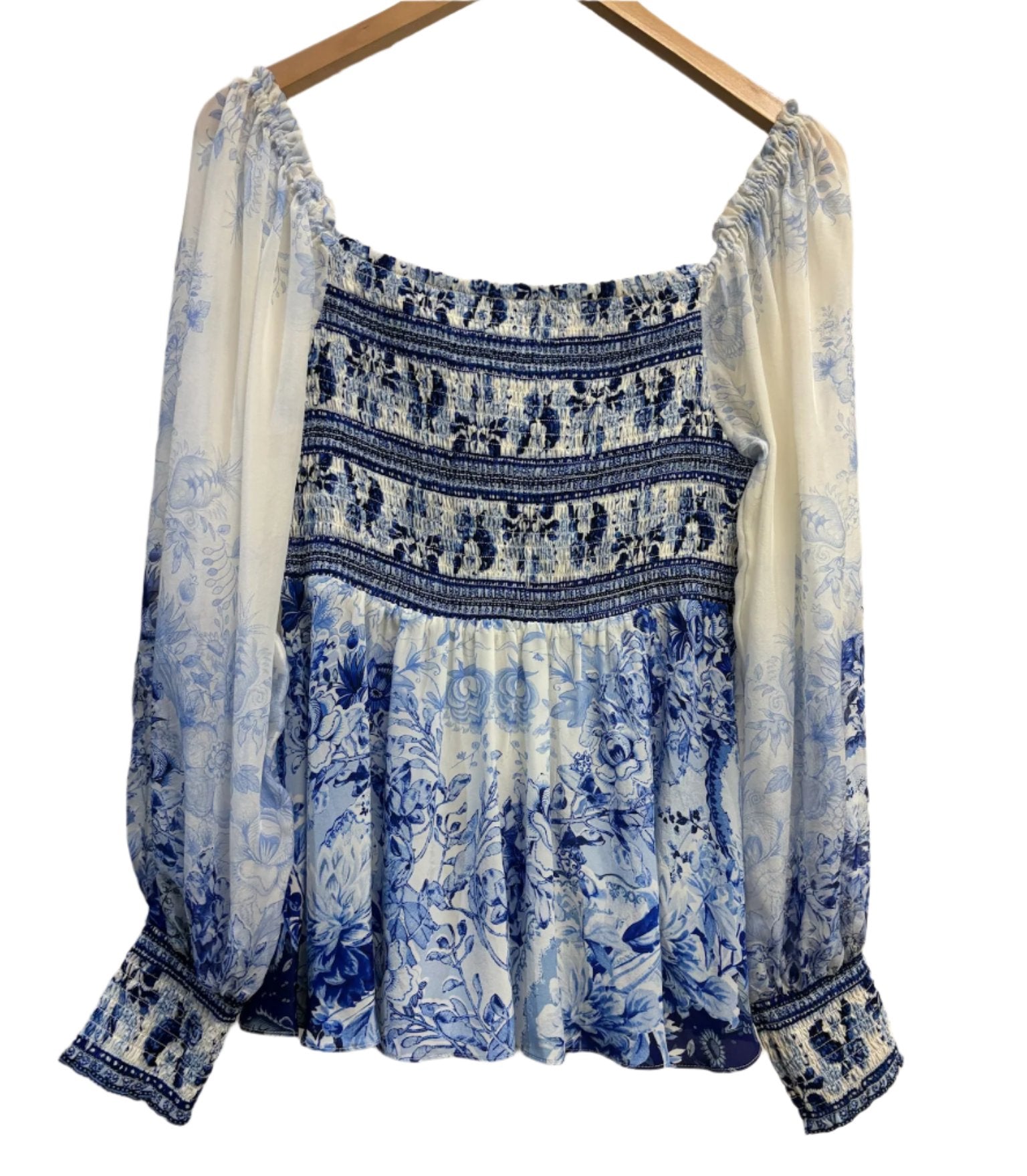 Camilla Blue Floral Top S