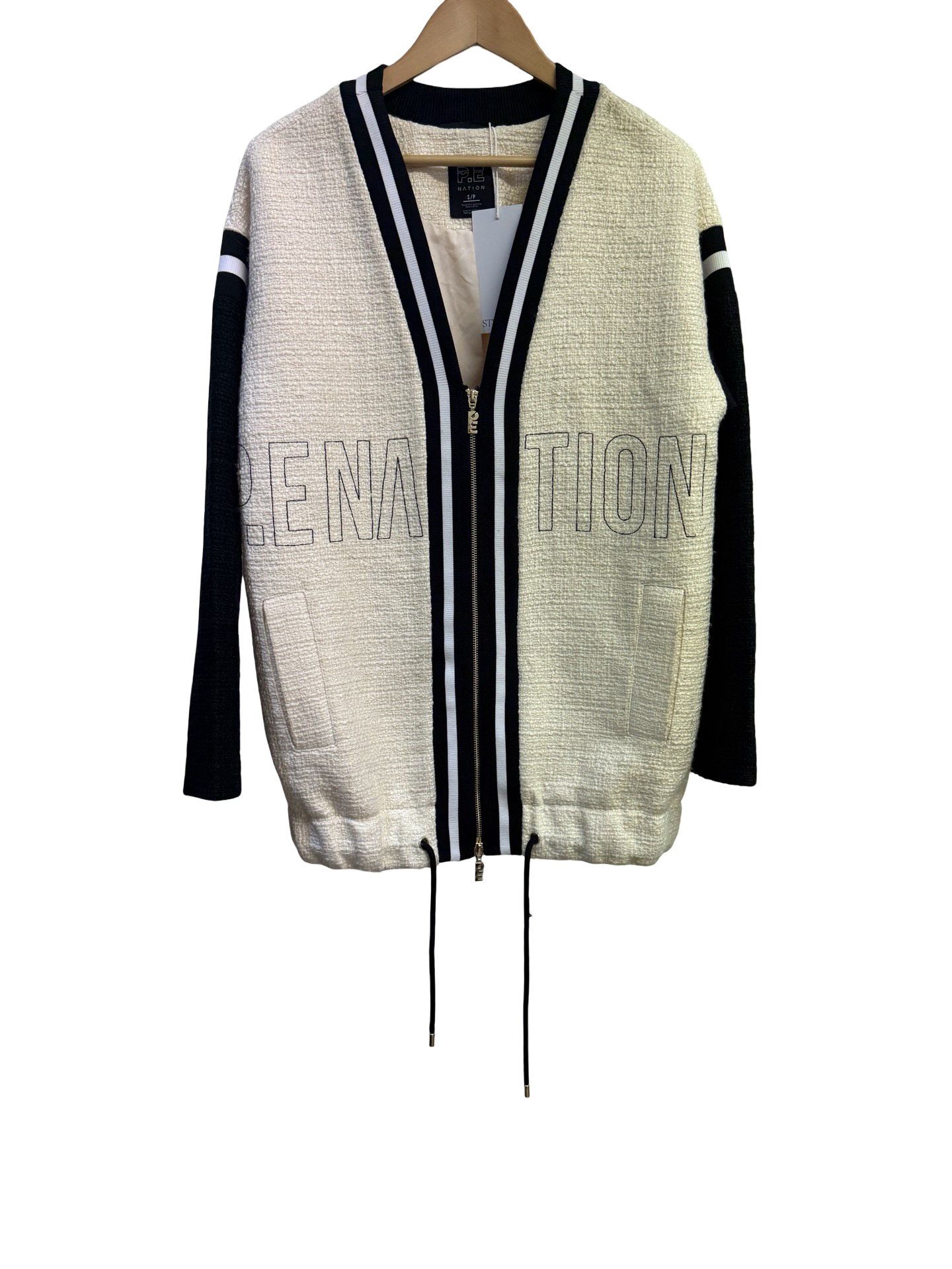 PE Nation Tweed White/Blk Jacket S