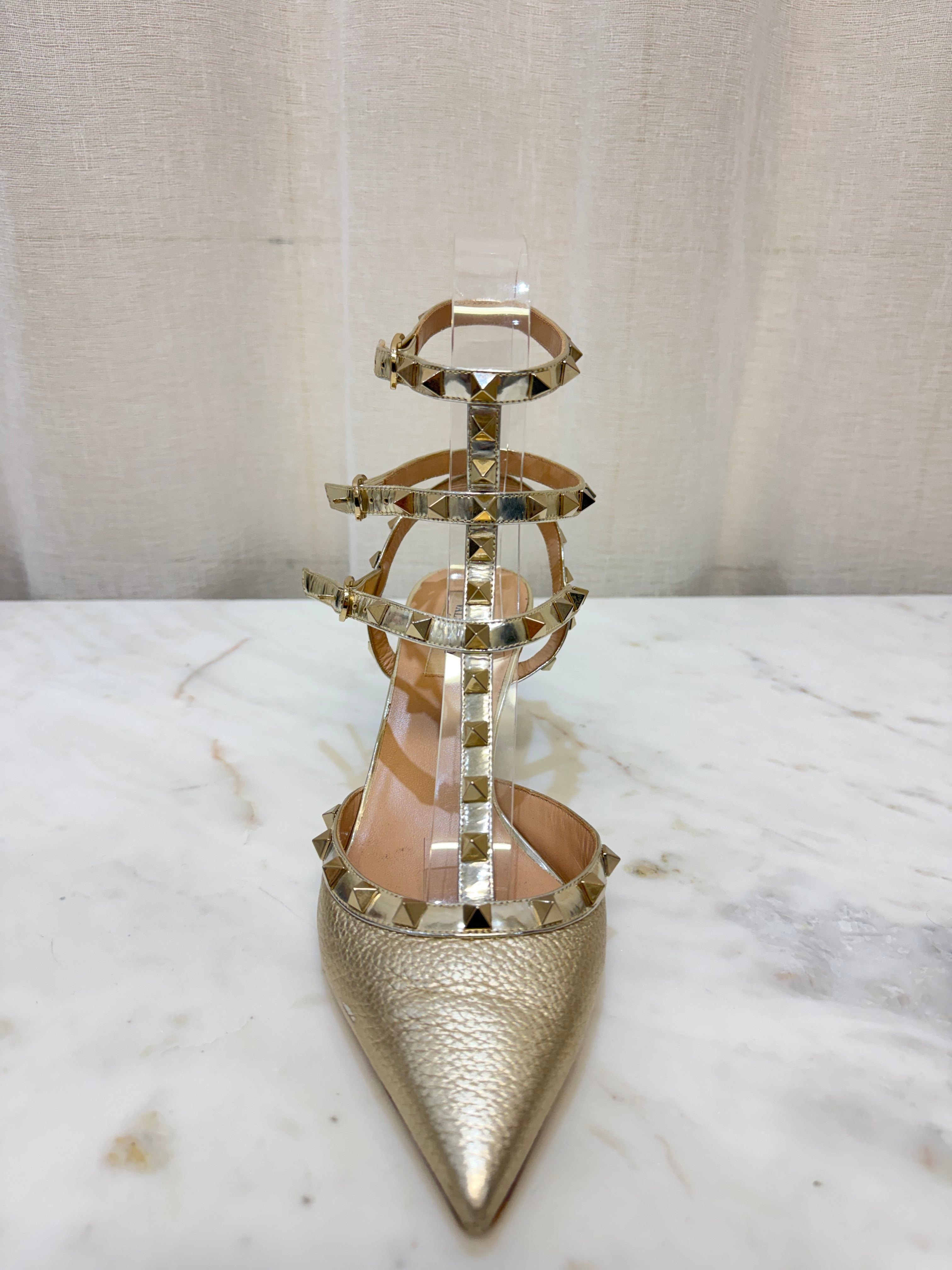 Valentino Gold Heels 39.5