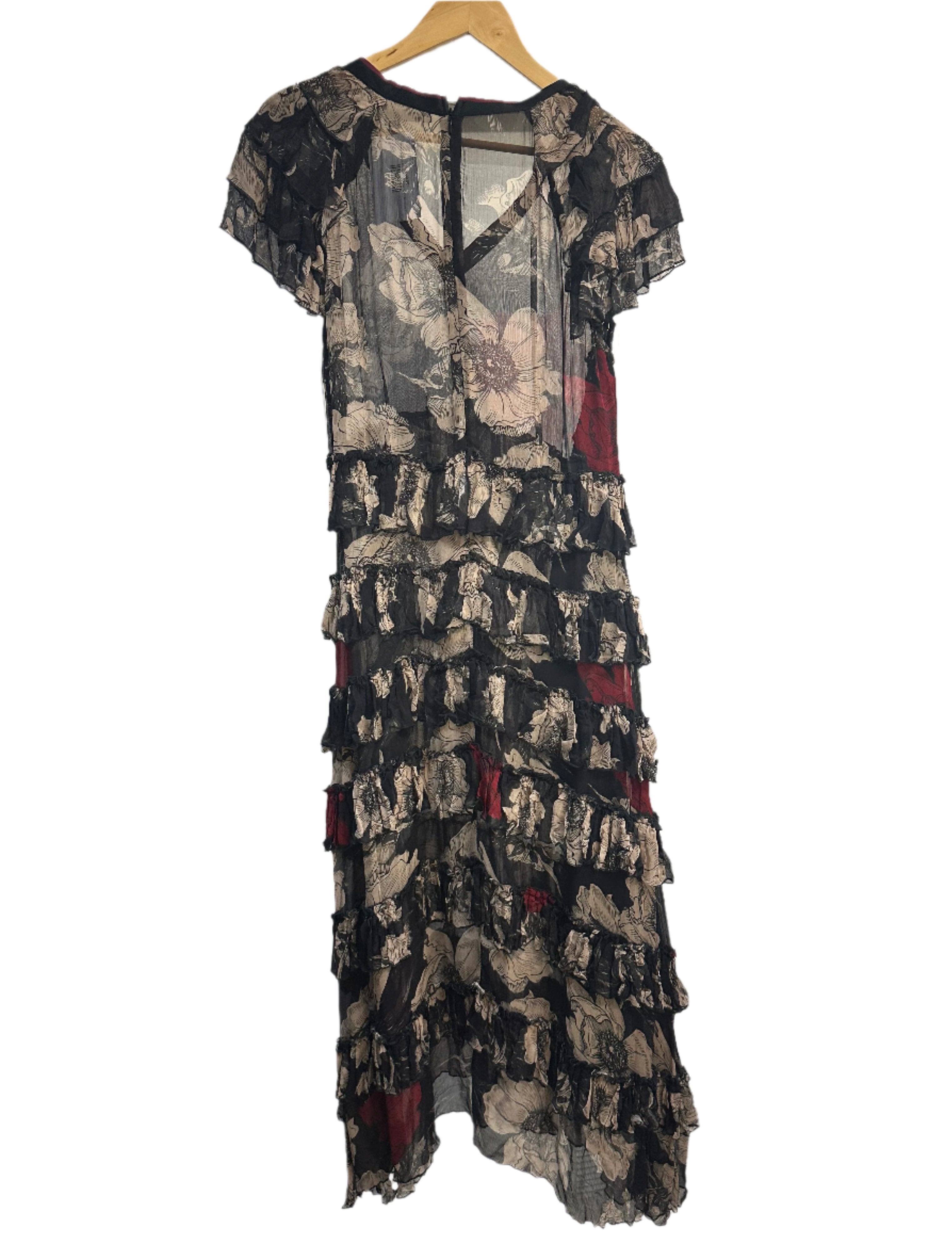 Trelise Cooper Black Floral Dress 12