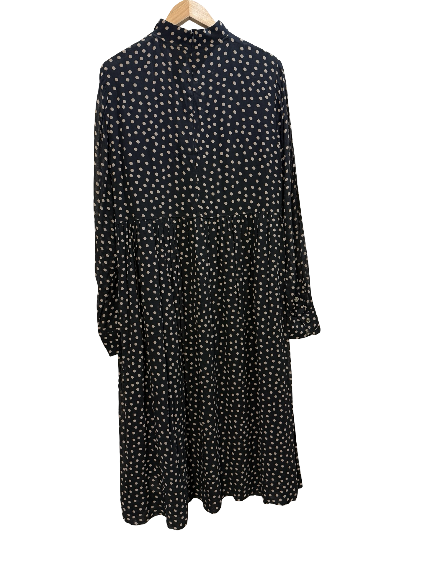 Ganni B/W Polka Dot L/S dress 38
