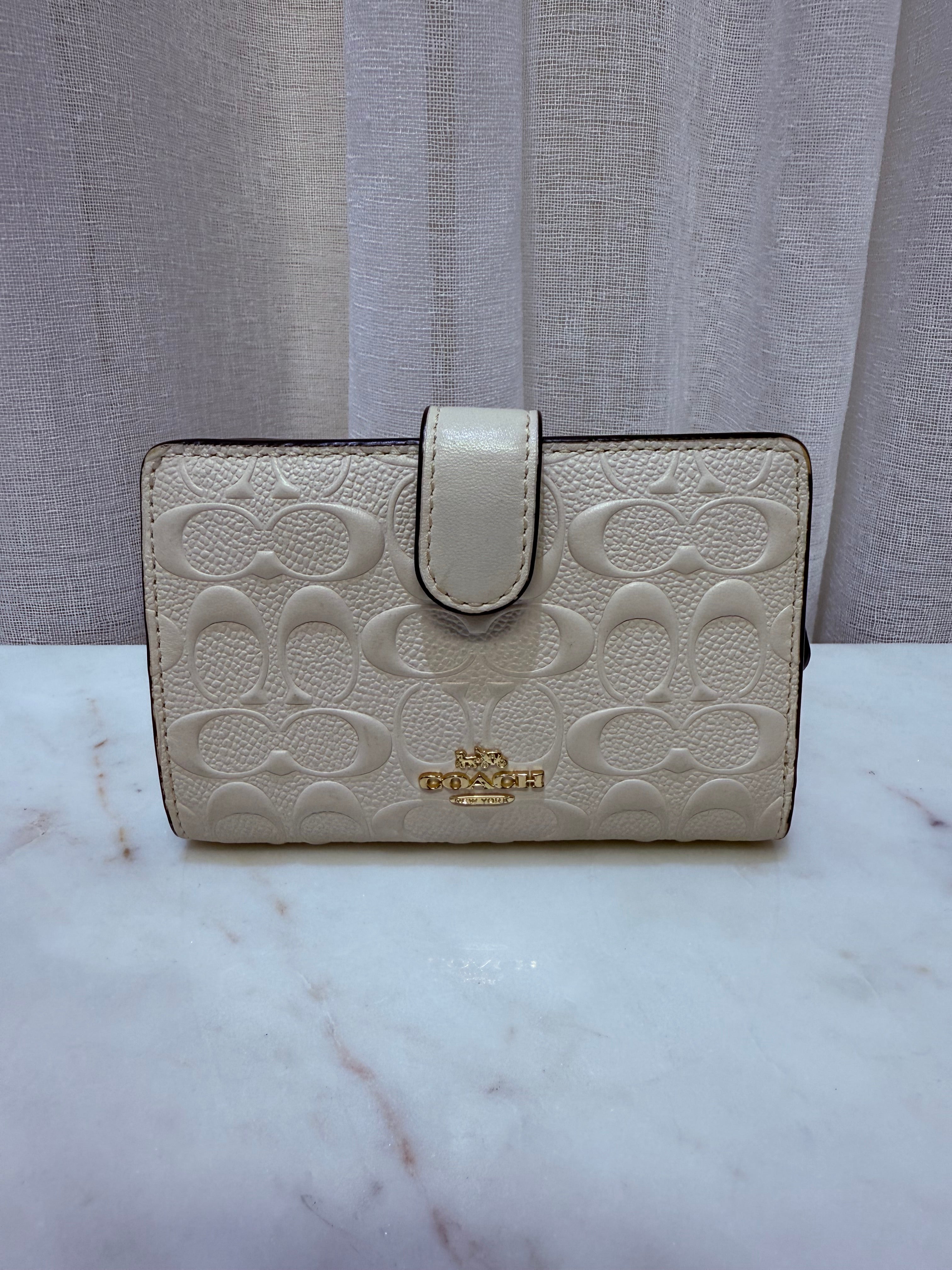 Coach White Signature Wallet