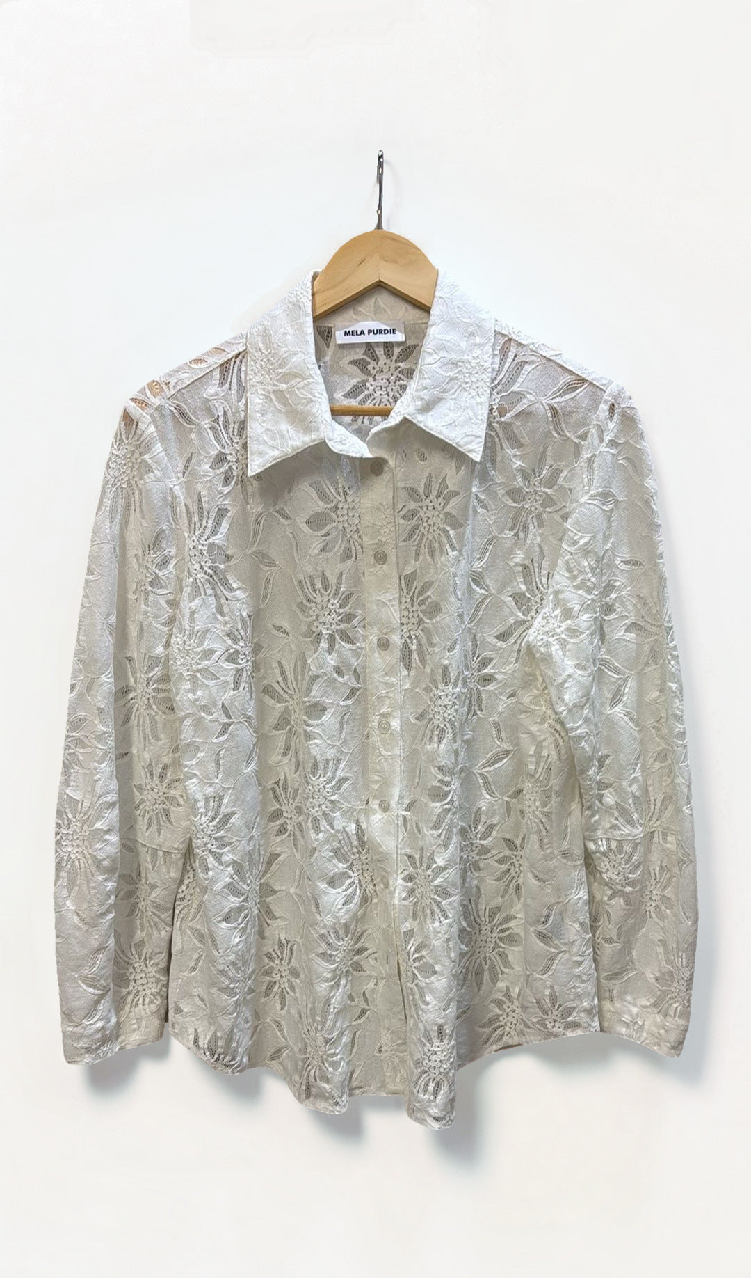 Mela Purdie White Lace Shirt 10