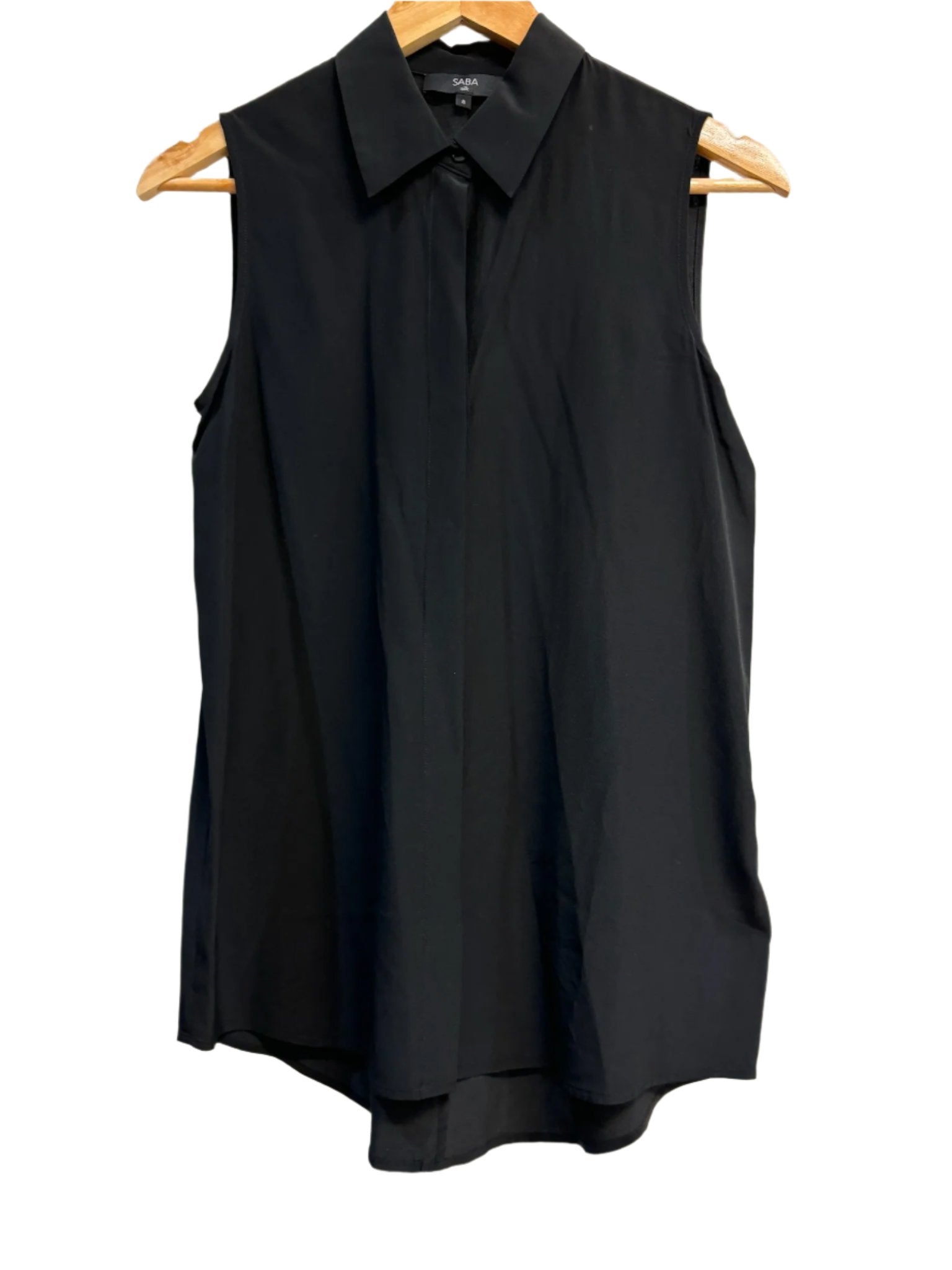 SABA Black Sleeveless Shirt 8