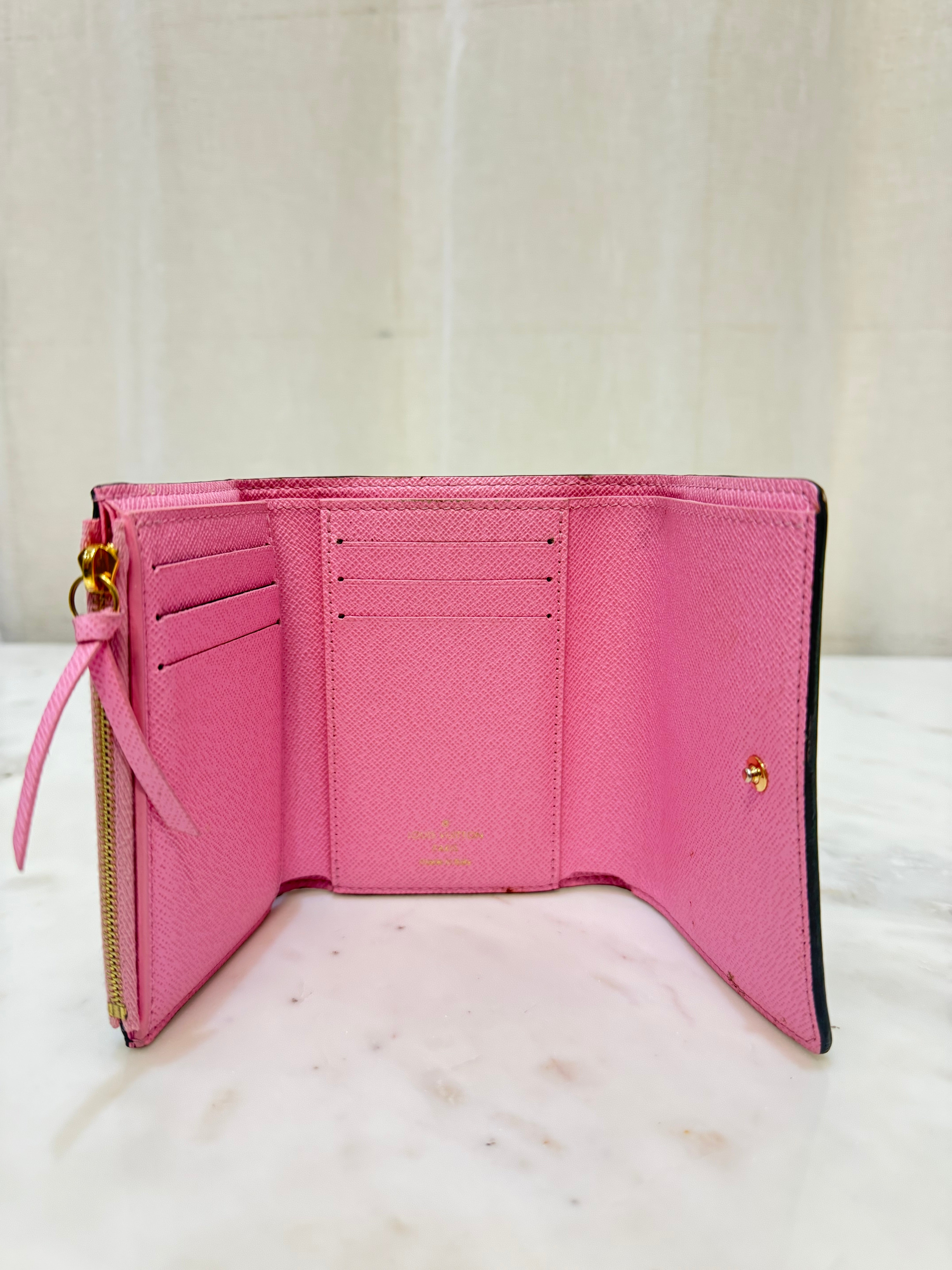 Louis Vuitton Brown/Pink Leather Wallet