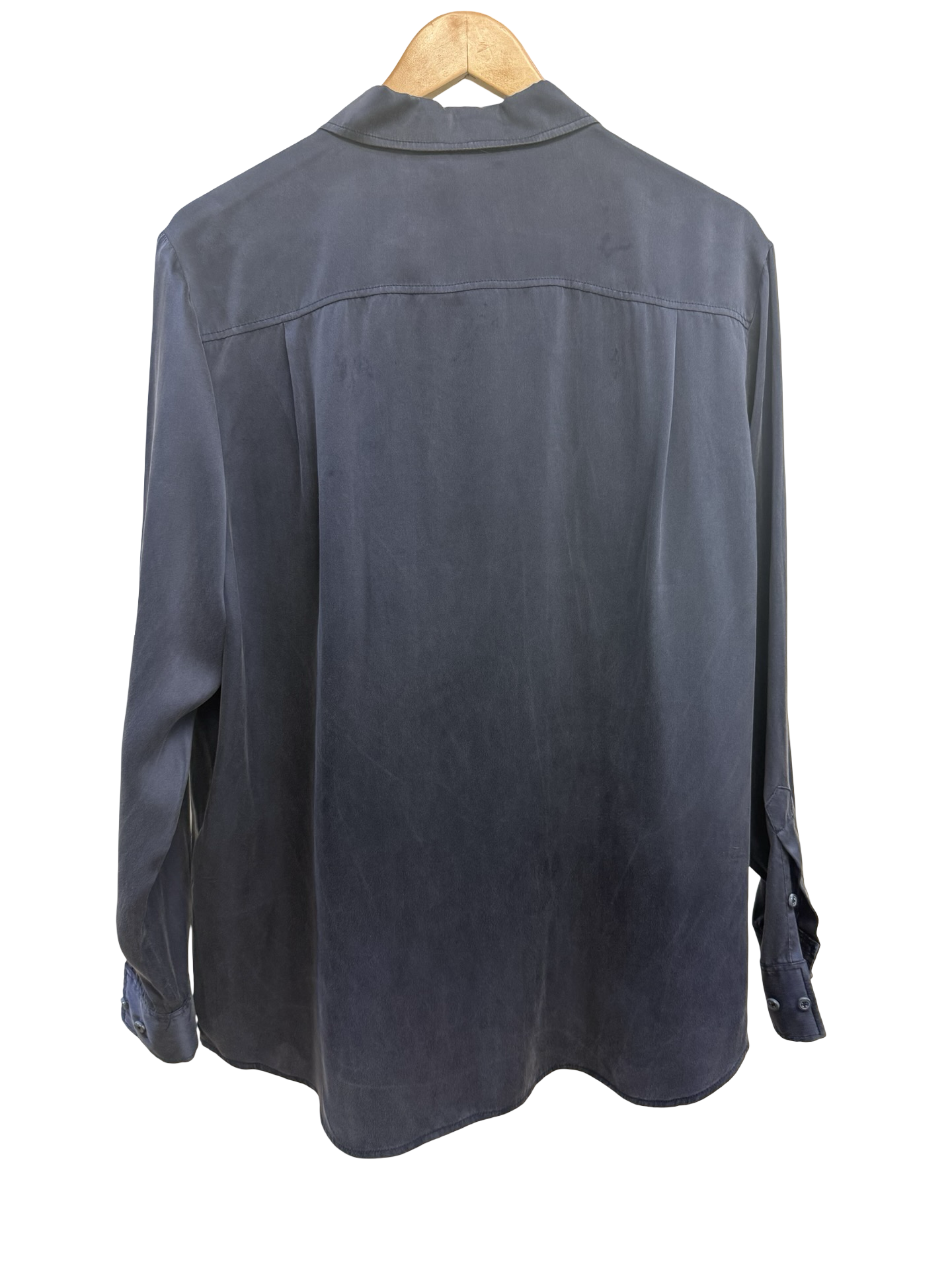 Silk Laundry Navy Shirt As Is S