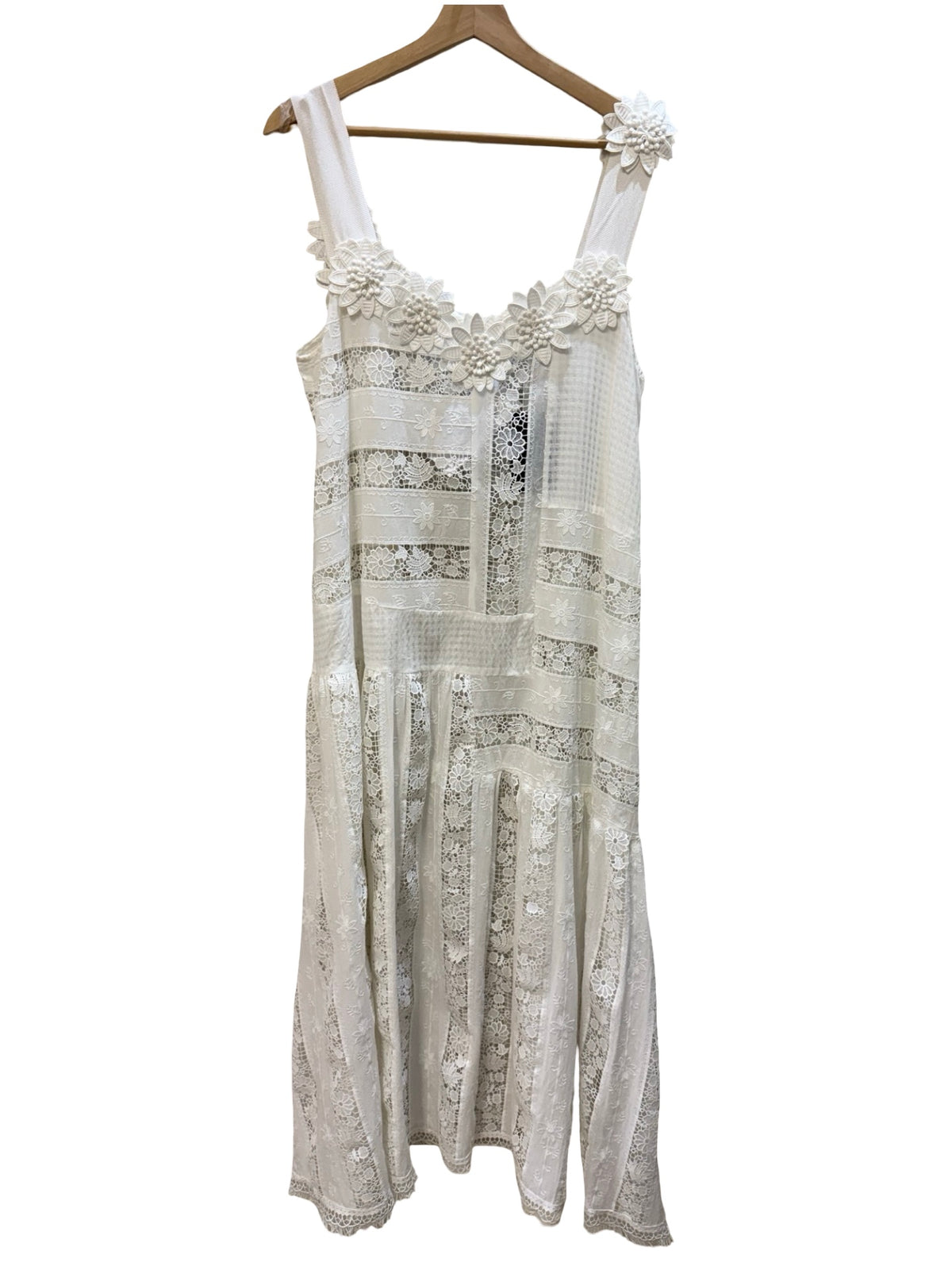 Trelise Cooper White Lace Cotton Dress L/14