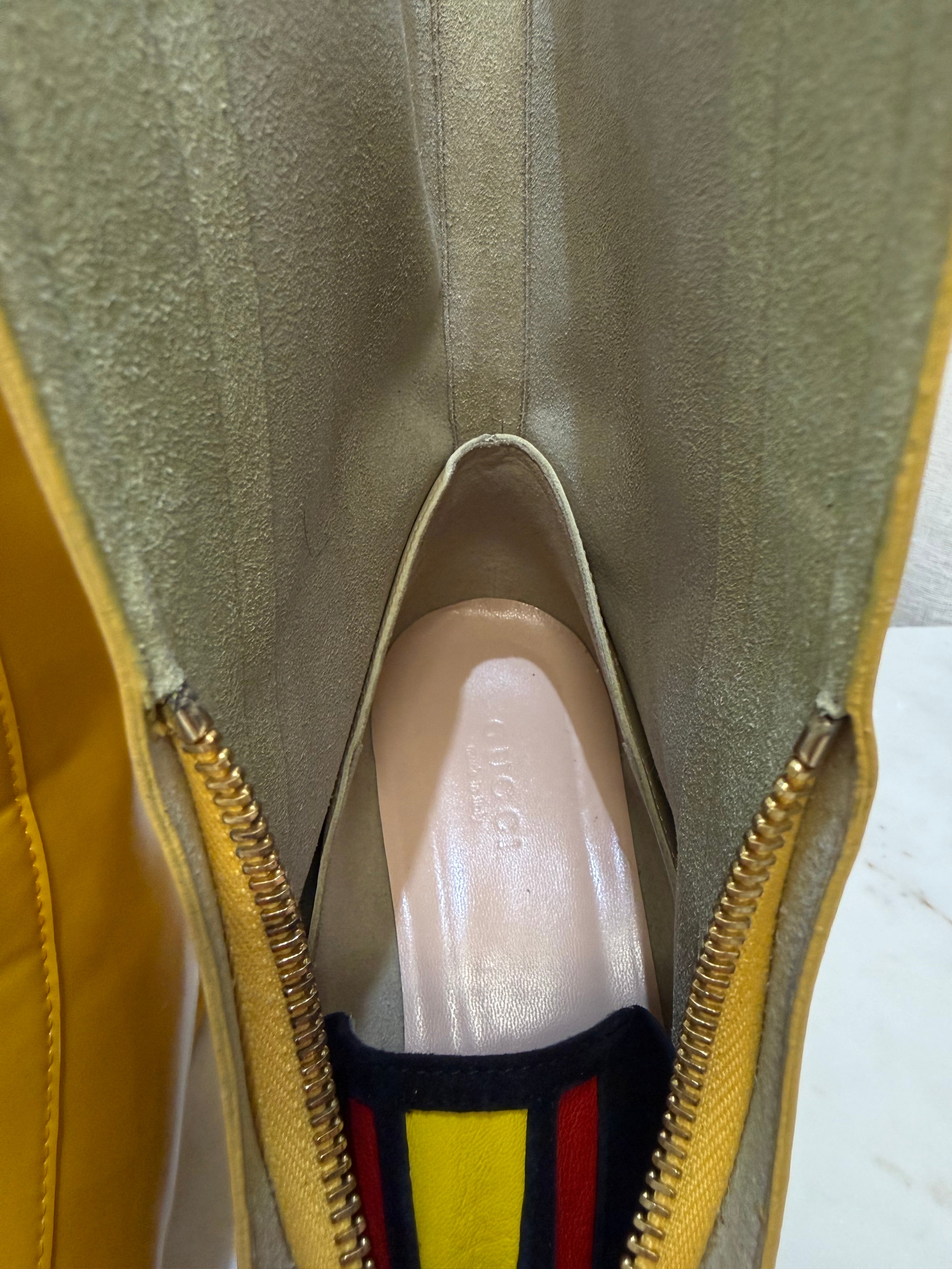 Gucci Yellow Boots 38