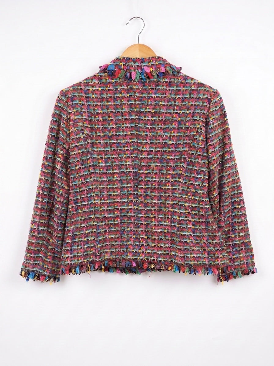 Escada Multicolour Tweed Blazer 38