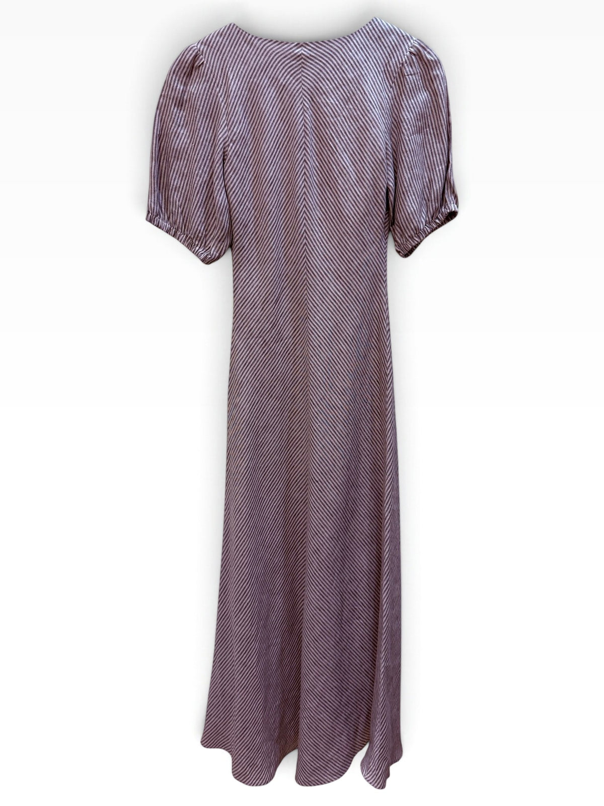 Jillian Boustred Grey & Ivory Stripe Dress Small