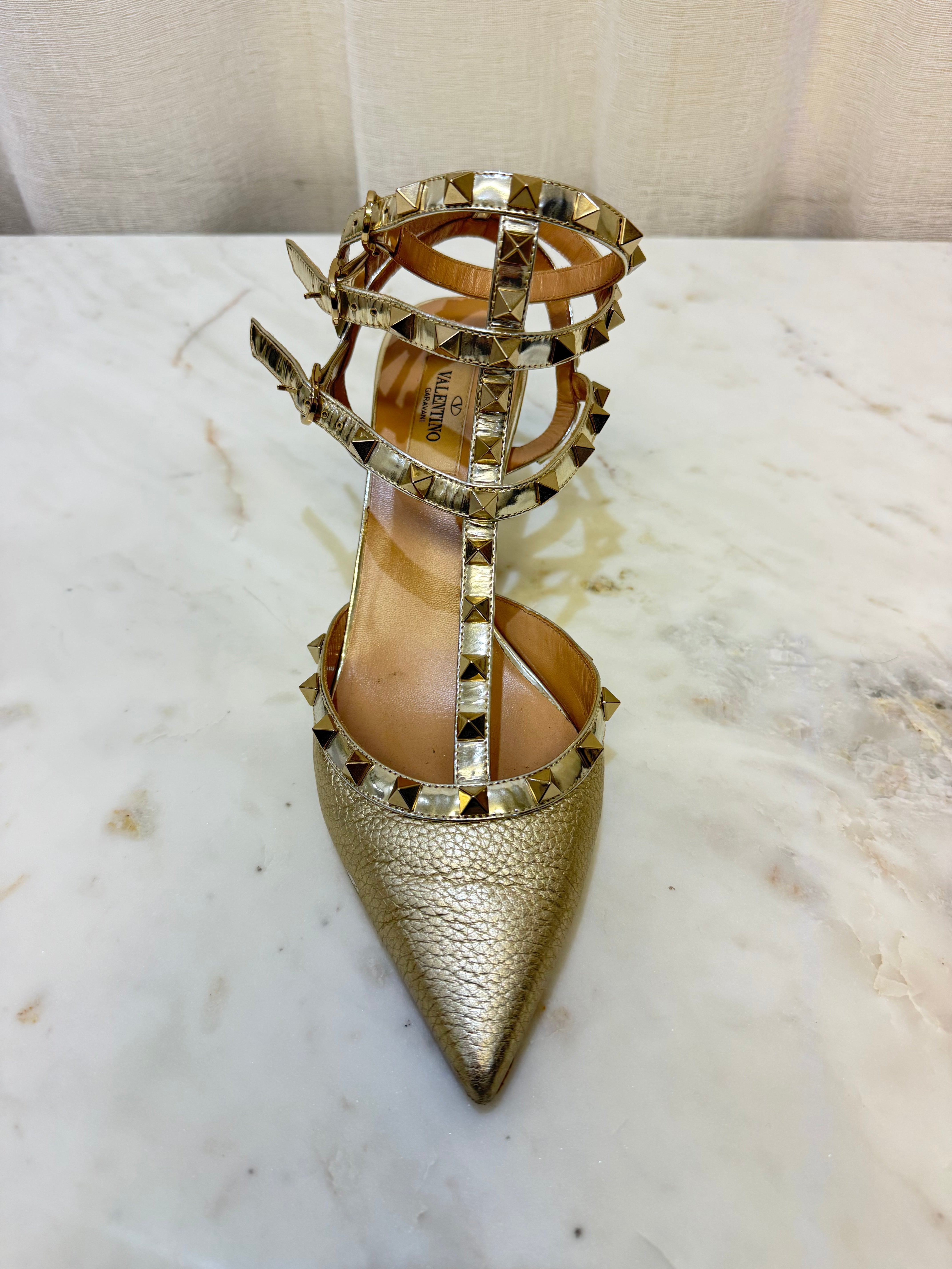 Valentino Gold Heels 39.5