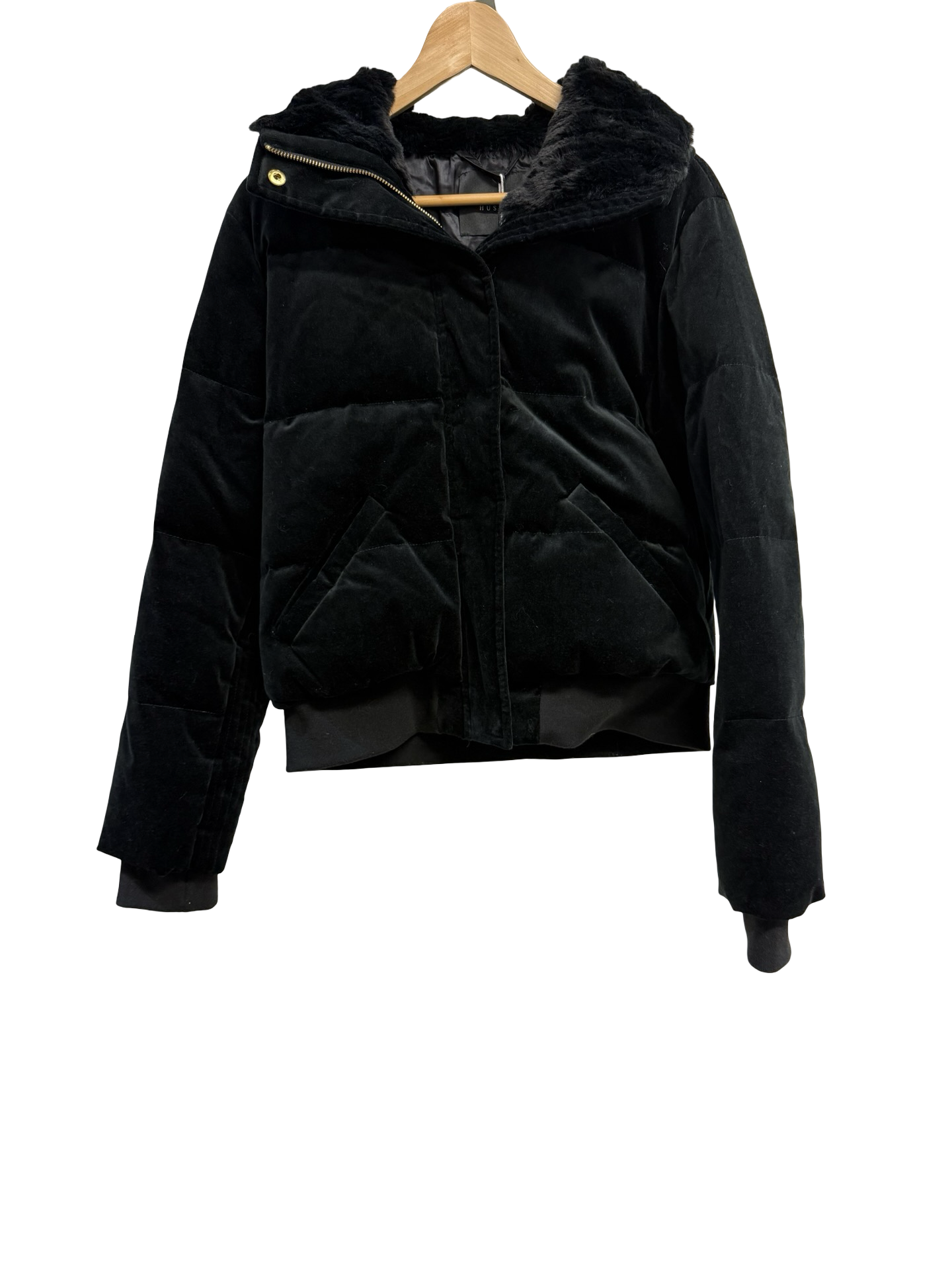 Husk Velvet Puffer Jacket, M
