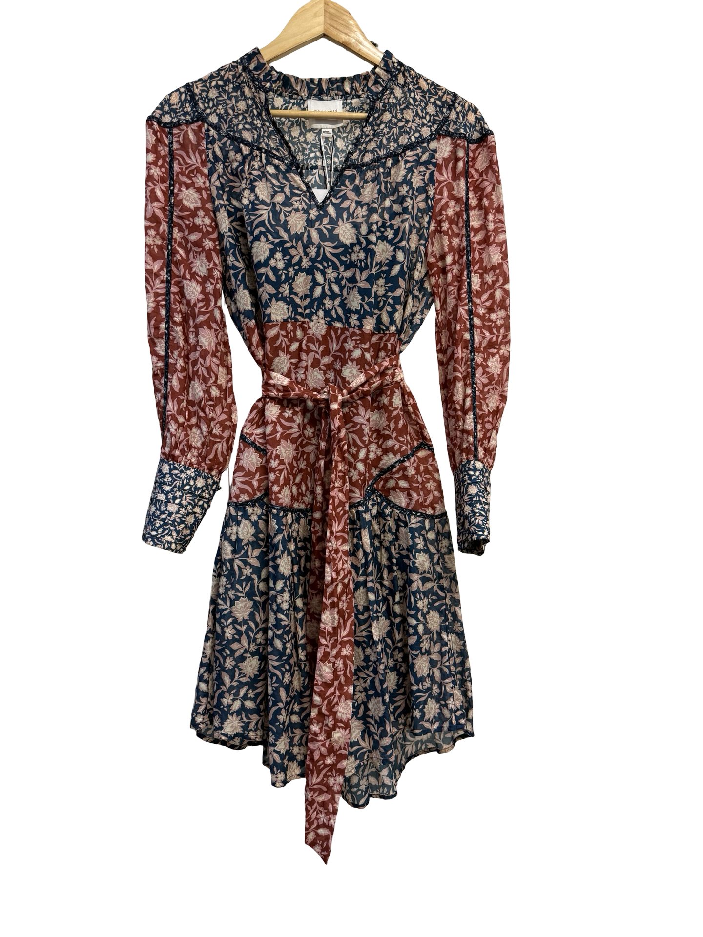 OnceWas Blue/Red Dress XS