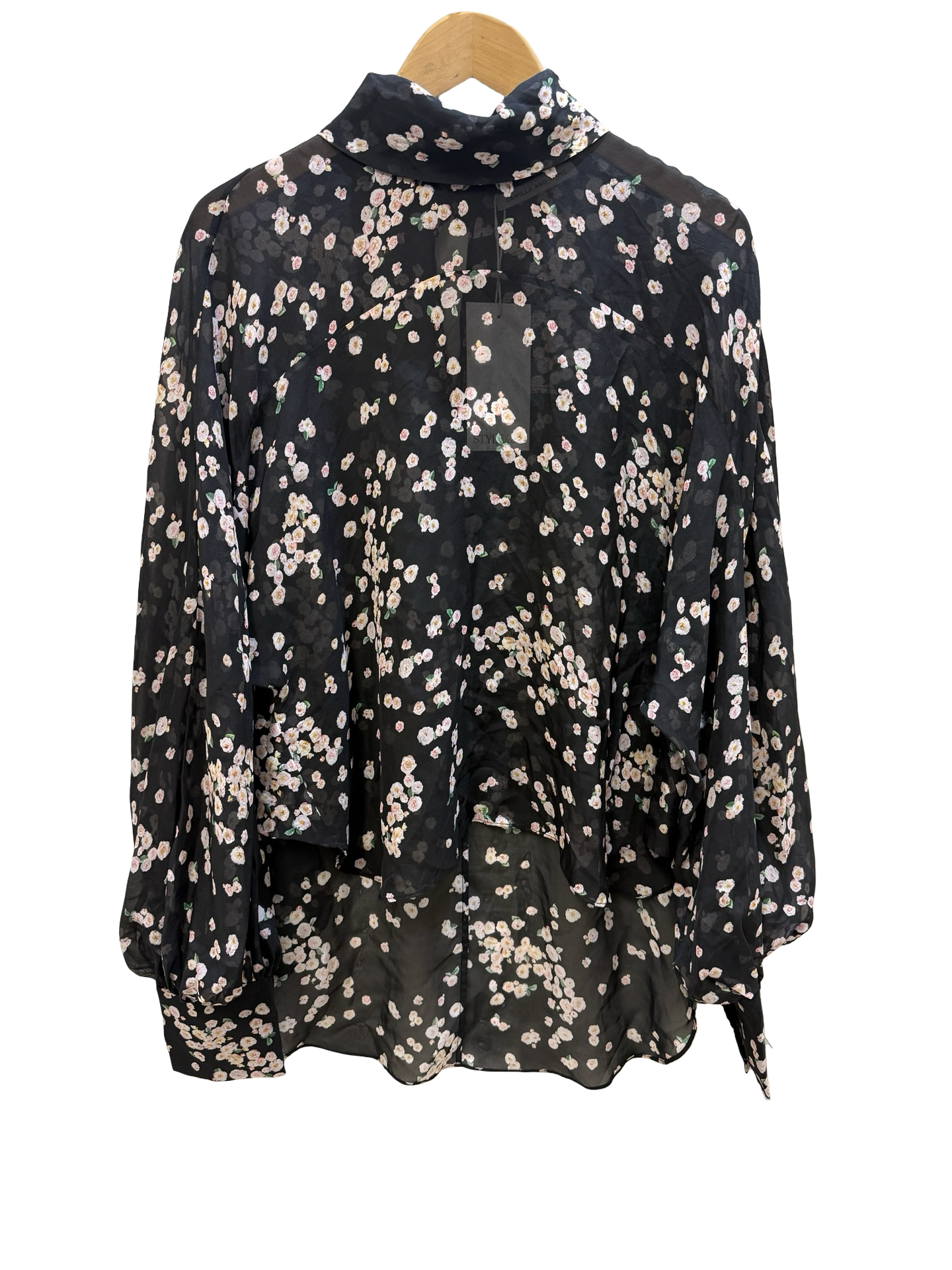Camilla & Marc Blk/Pink Flrl Blouse 12