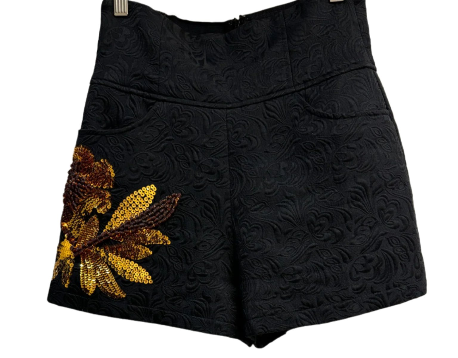 Dolce & Gabbana Black Sequin Shorts 36