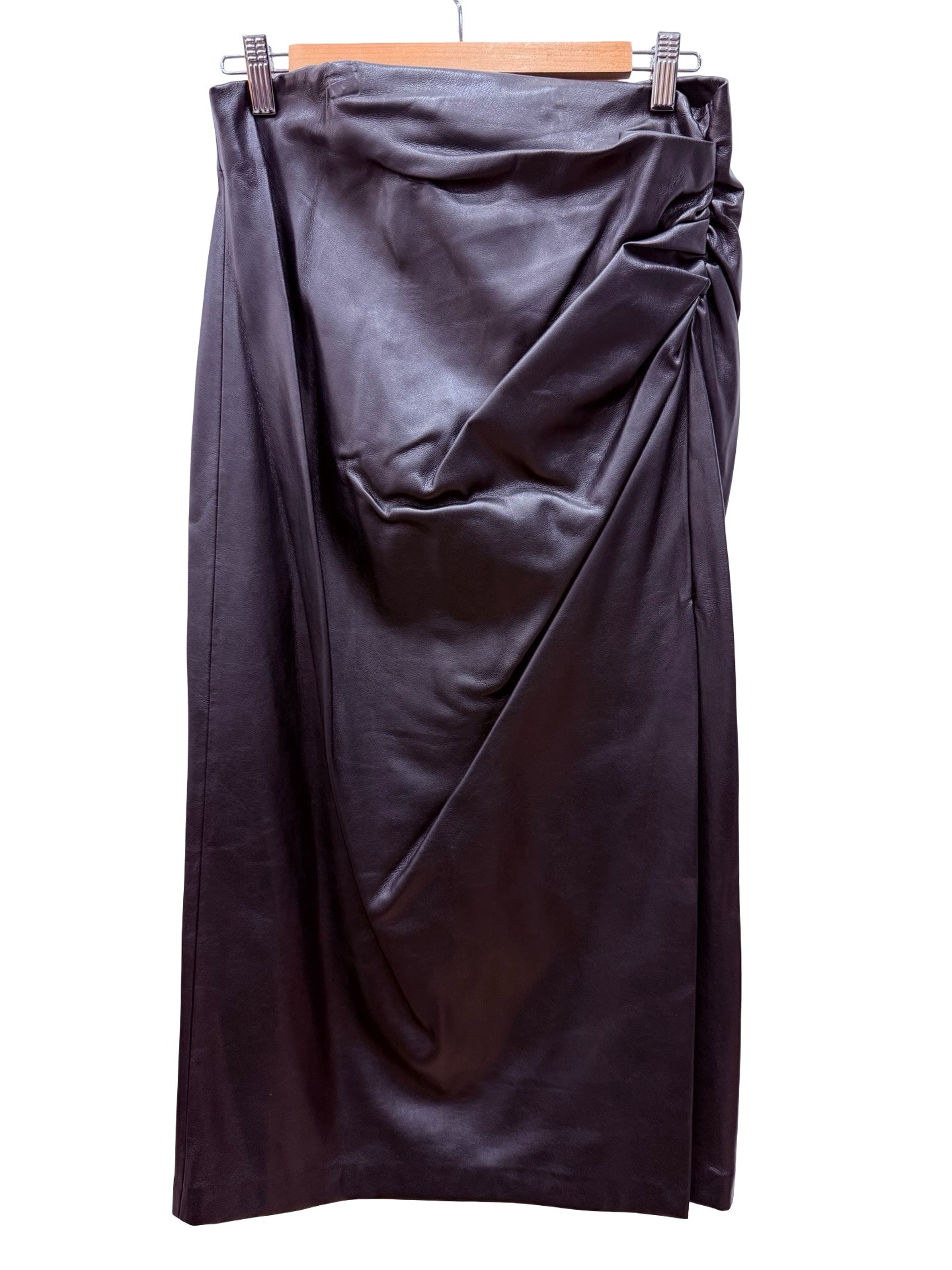 Zara Black Pleather Skirt L
