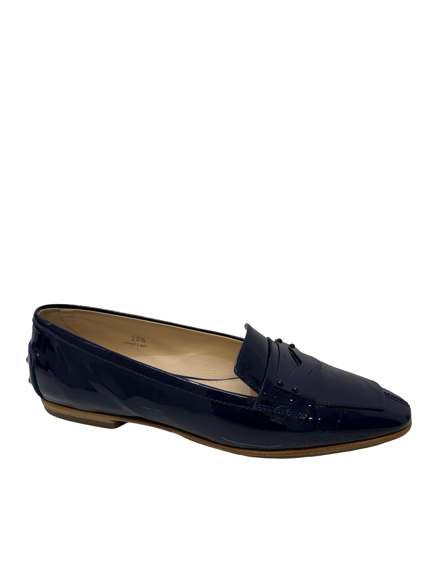 Tods Navy Patent Loafer 38.5 WB
