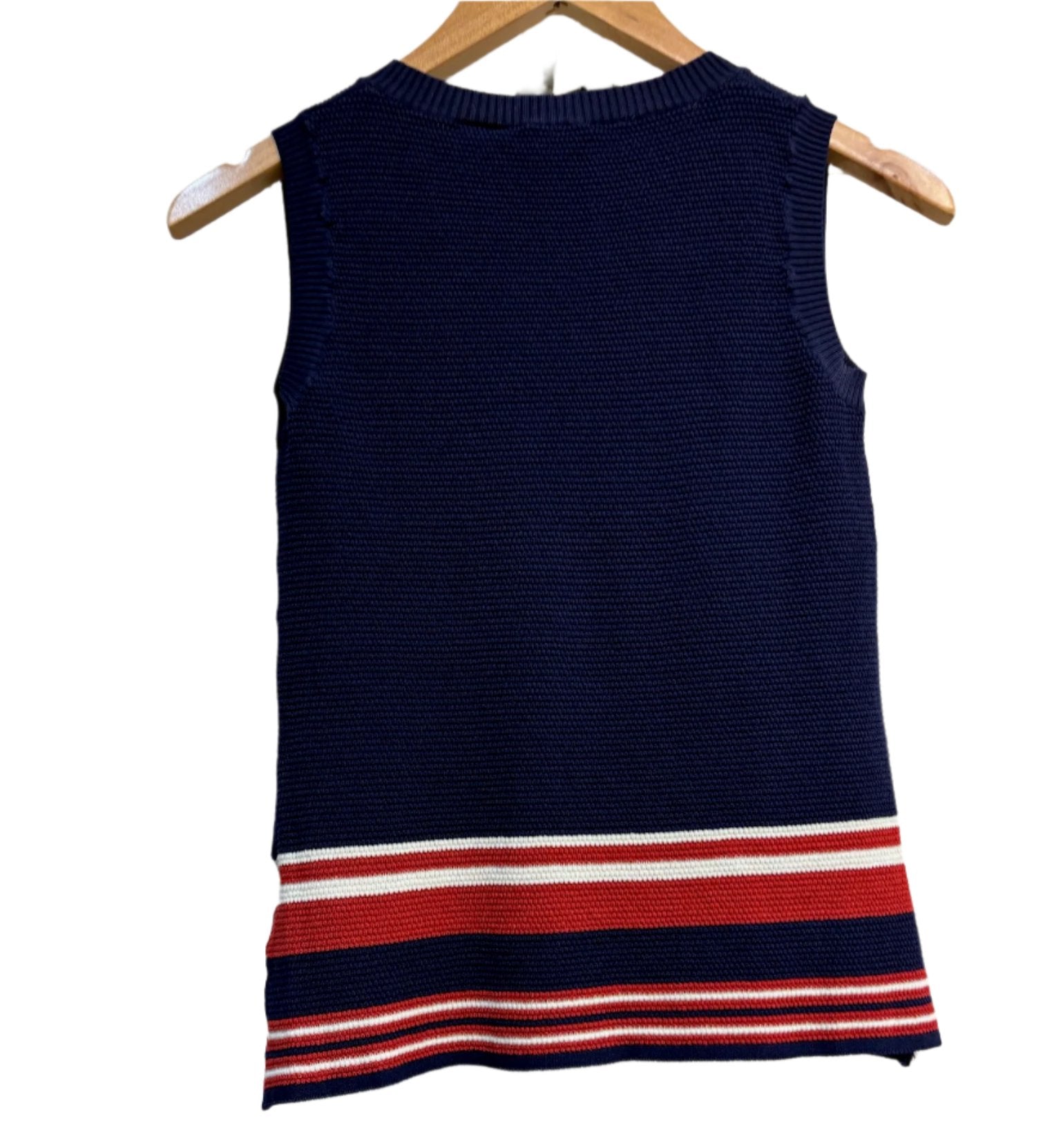 Chanel Knitted Navy/Orange Vest 36