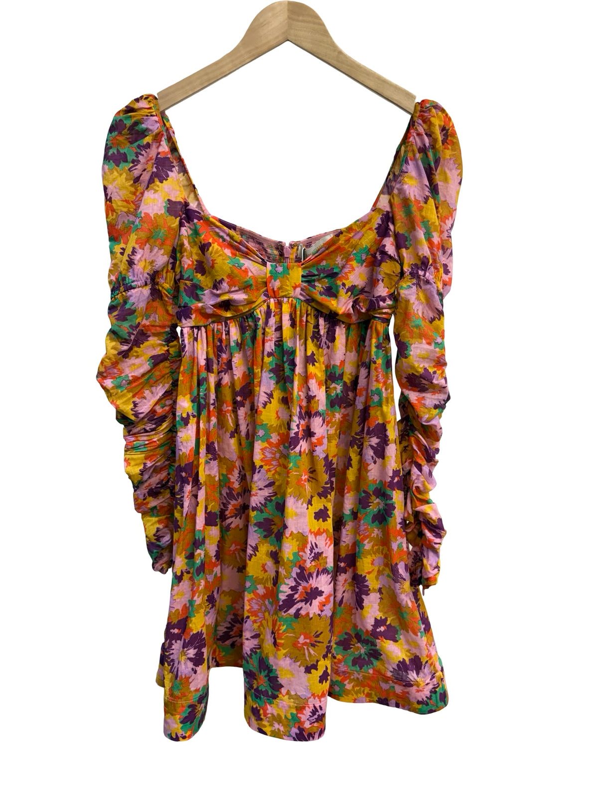 Zimmermann Multi Floral Long Sleeve Dress 0