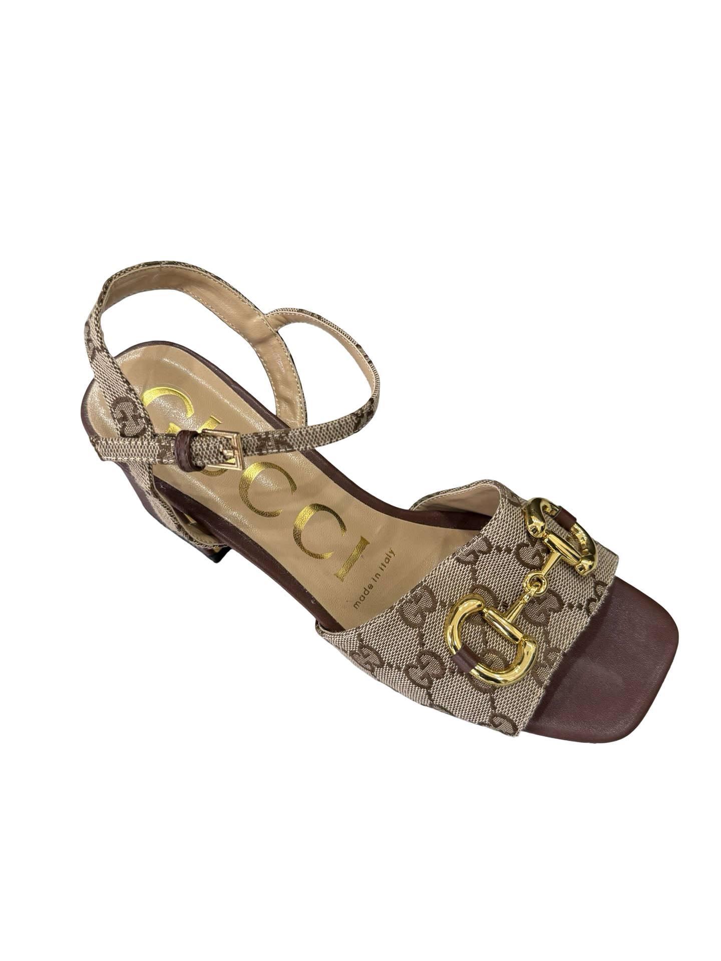 GUCCI HORSEBIT TAUPE SANDALS 39