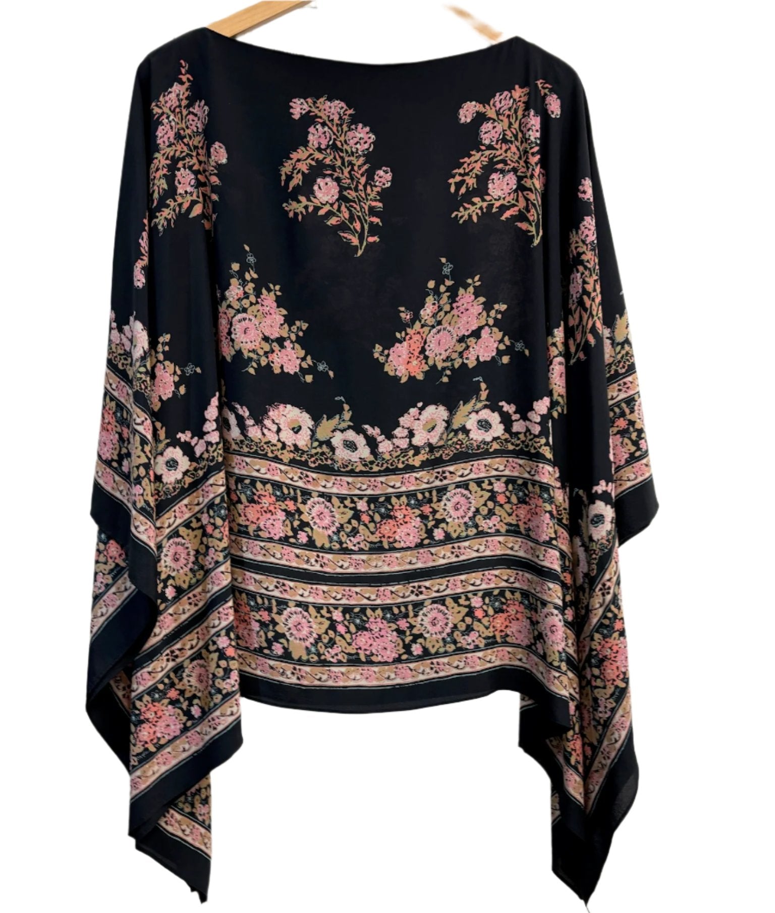 Etro Milano Black Silk Top o/s